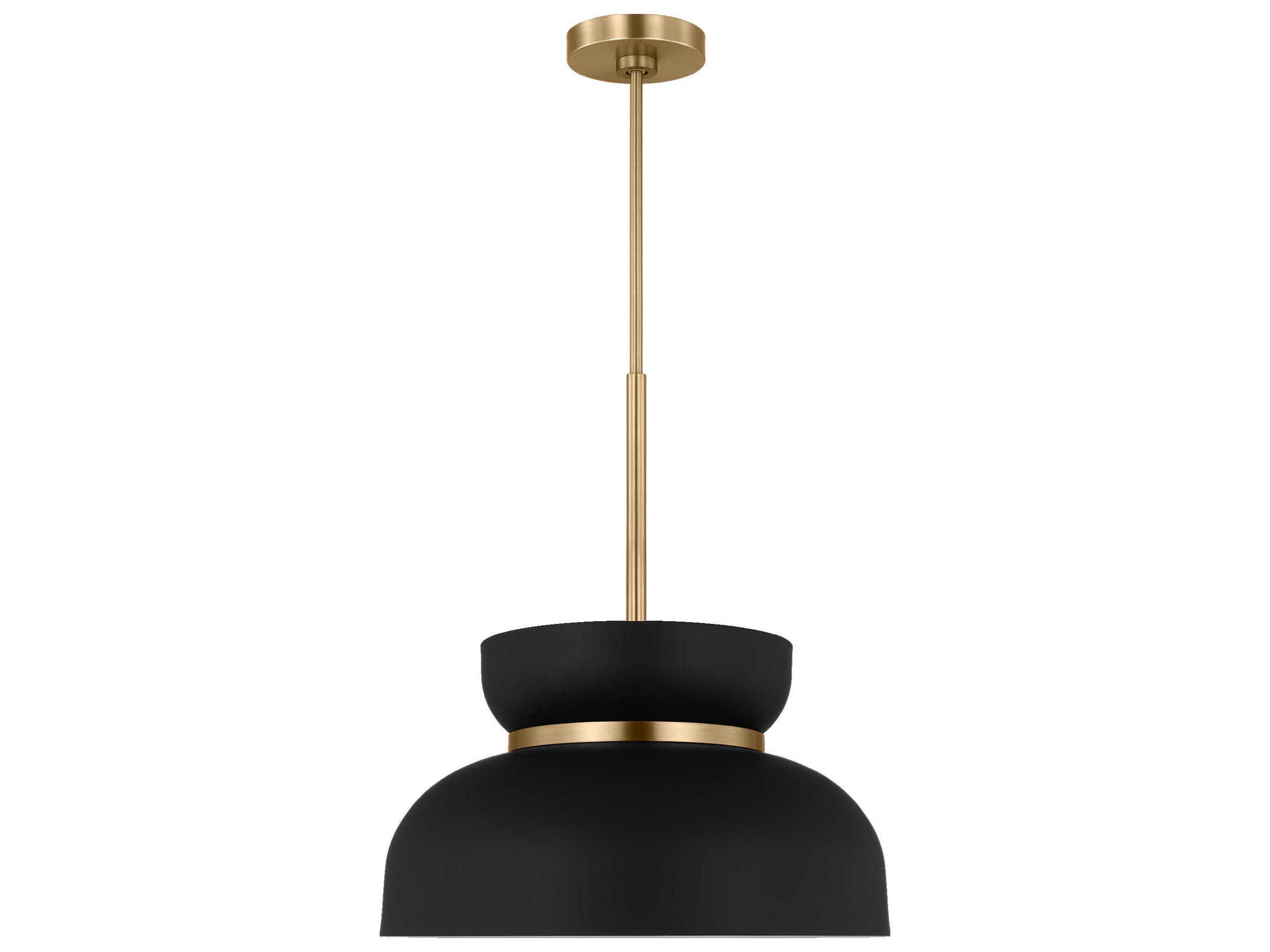 Pemberton Medium Pendant Light Midnight Black Brass
