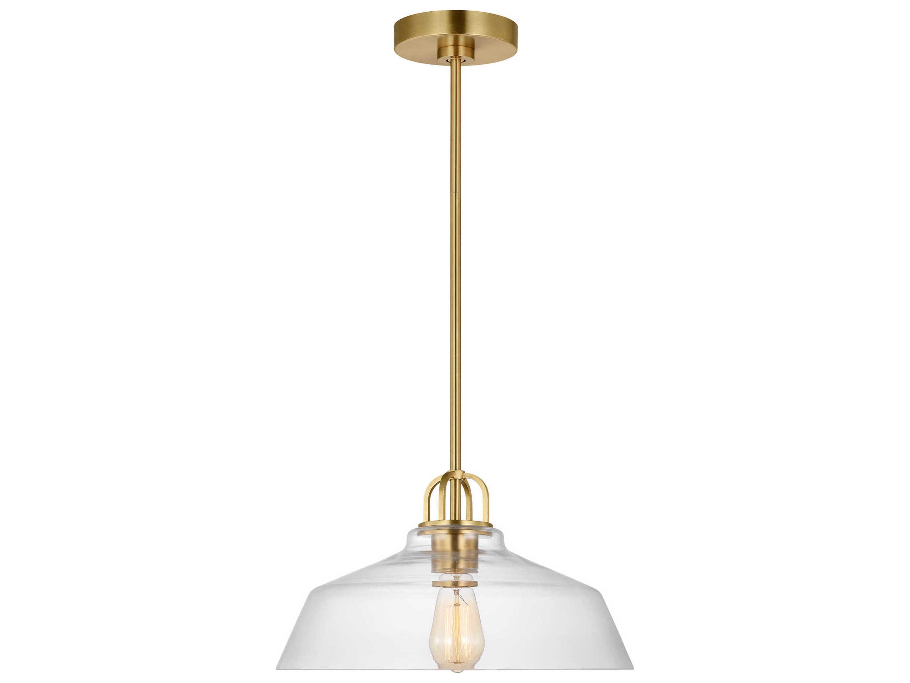 Visual Comfort Studio Payton 1-Light Satin Brass Pendant