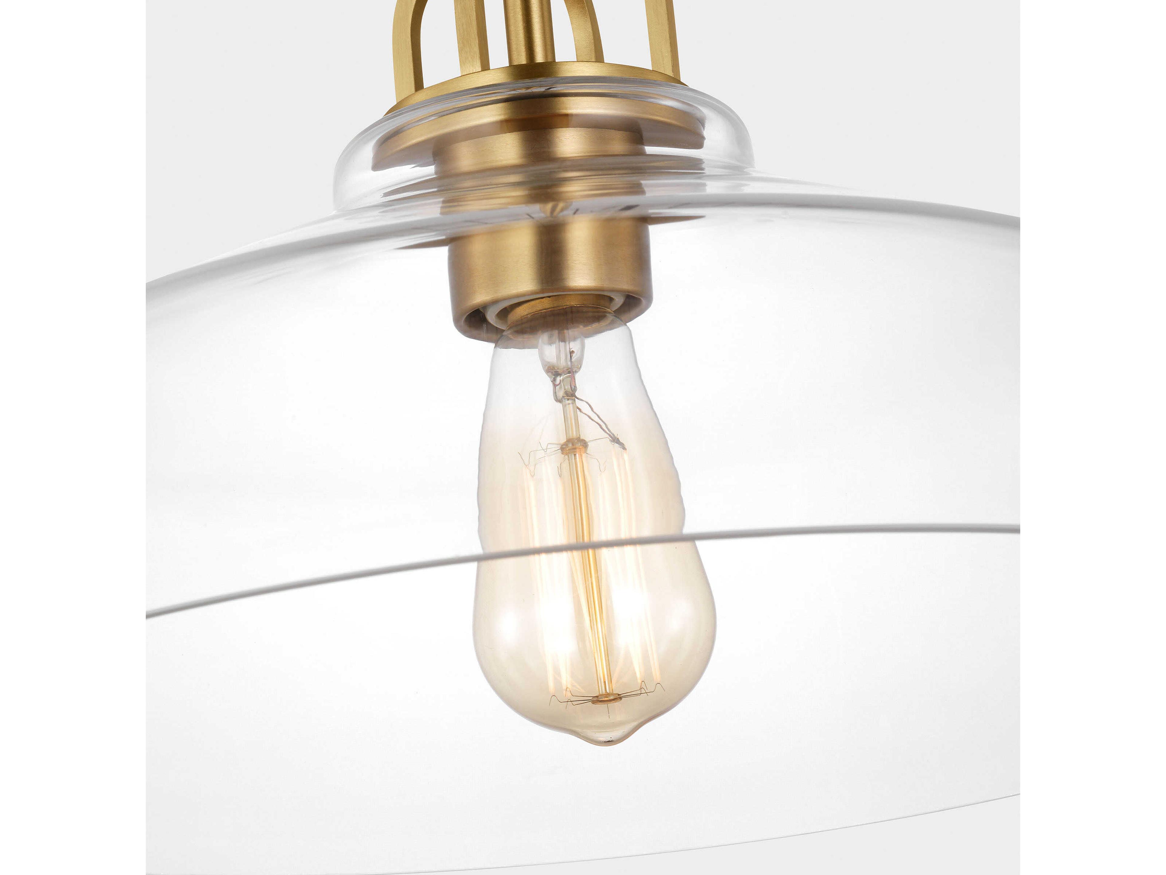 Visual Comfort Studio Payton 1-Light Satin Brass Pendant
