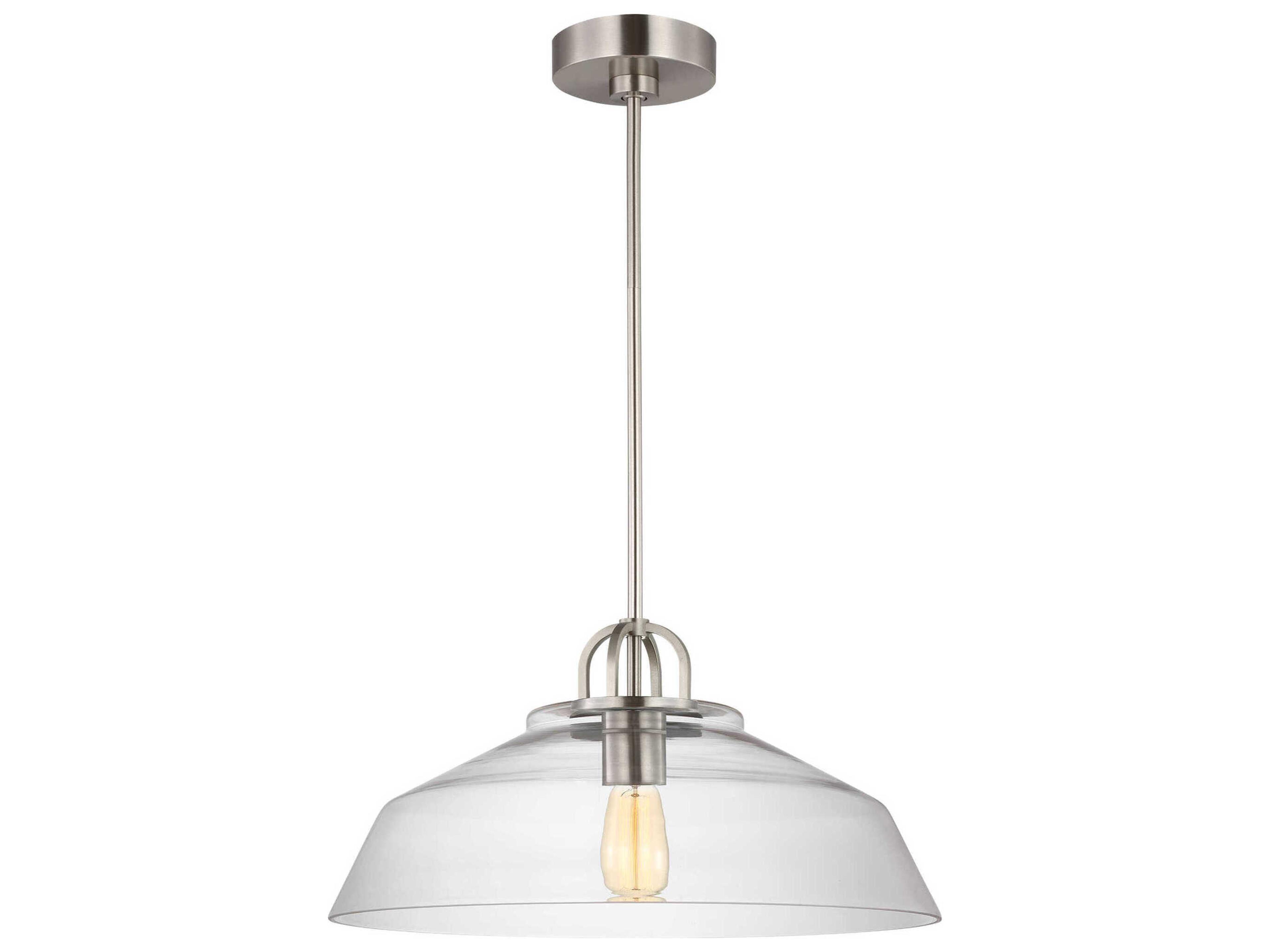Payton 20-Inch Brushed Steel Pendant Light
