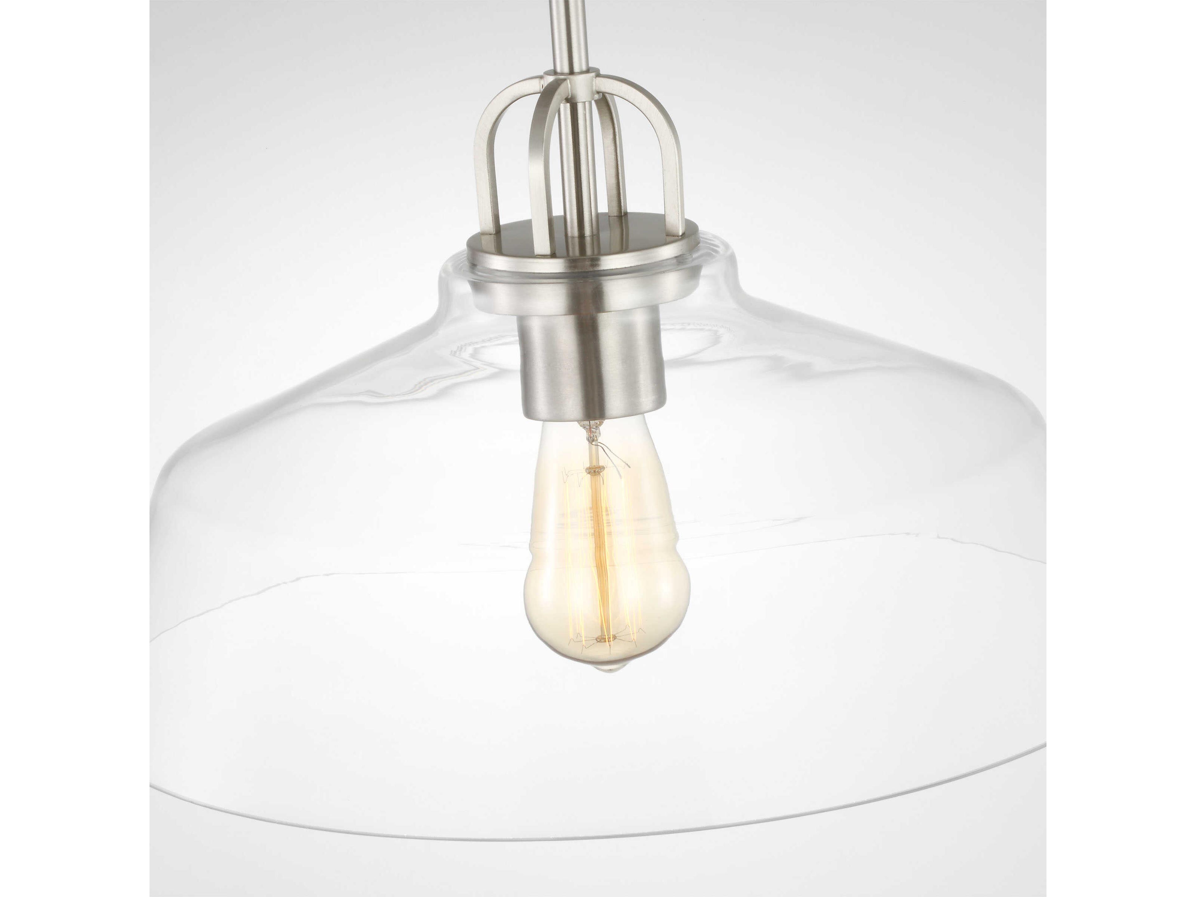 Visual Comfort Studio Payton 1-Light Brushed Steel Pendant