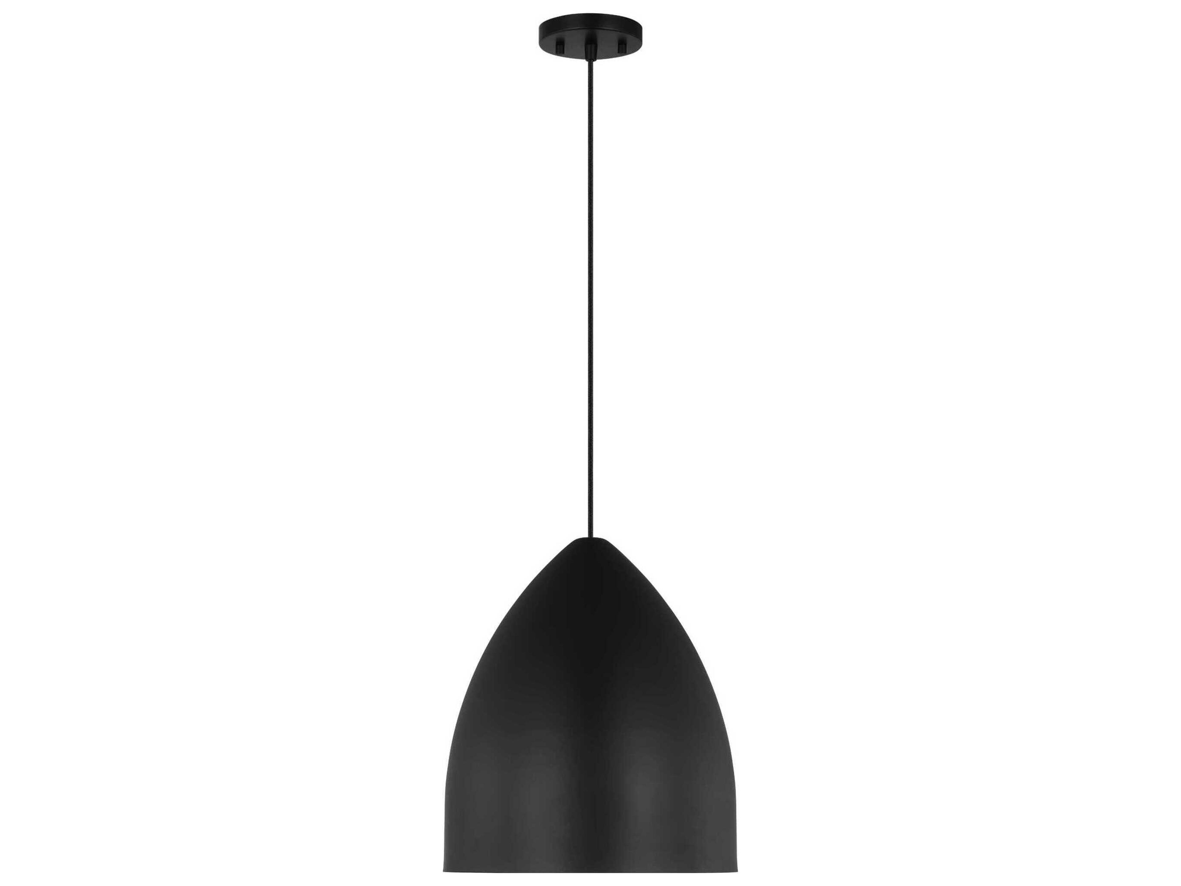 Huron Medium Pendant Midnight Black Steel
