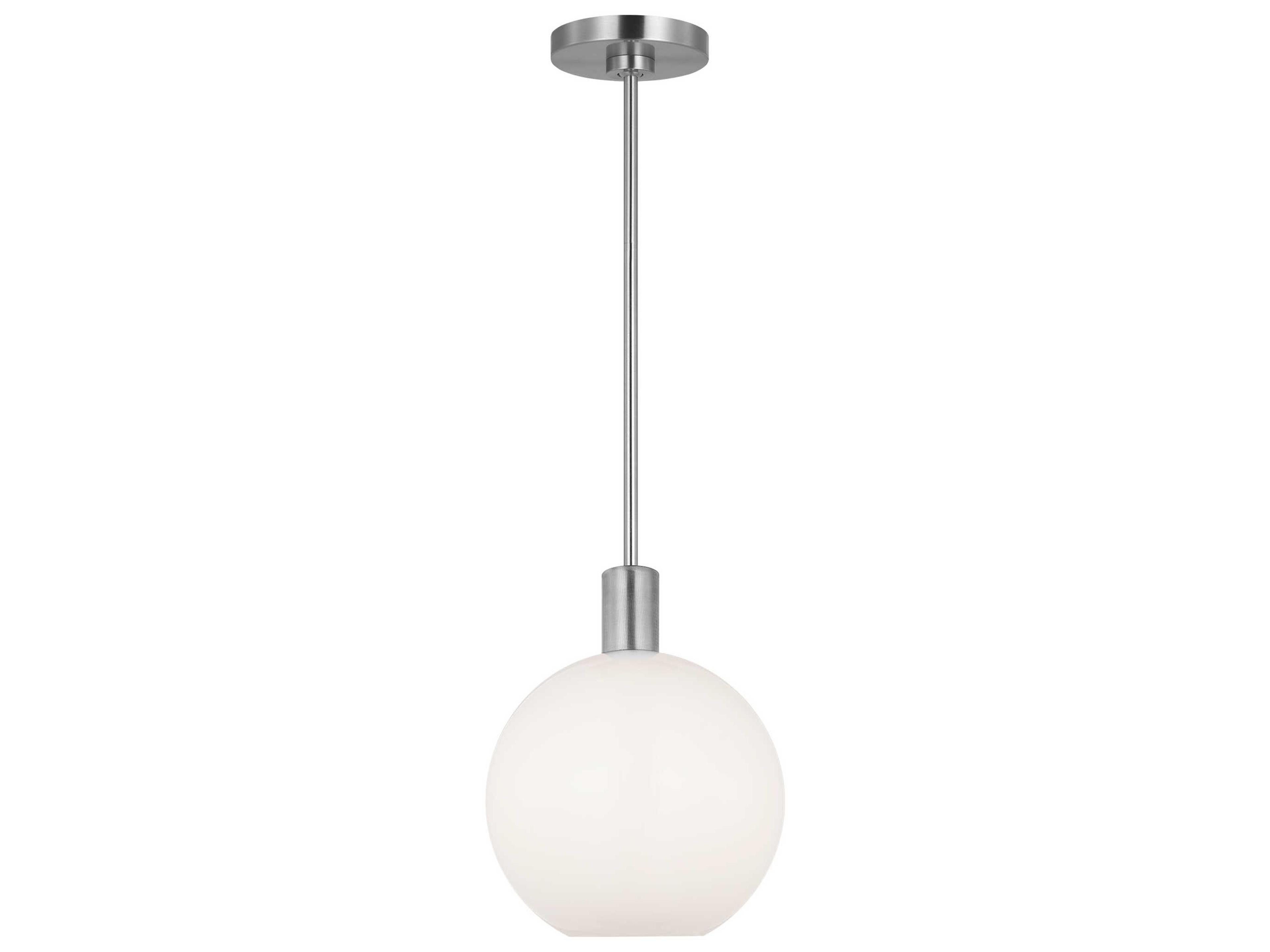 Colewood Brushed Nickel Milk Glass Mini Pendant