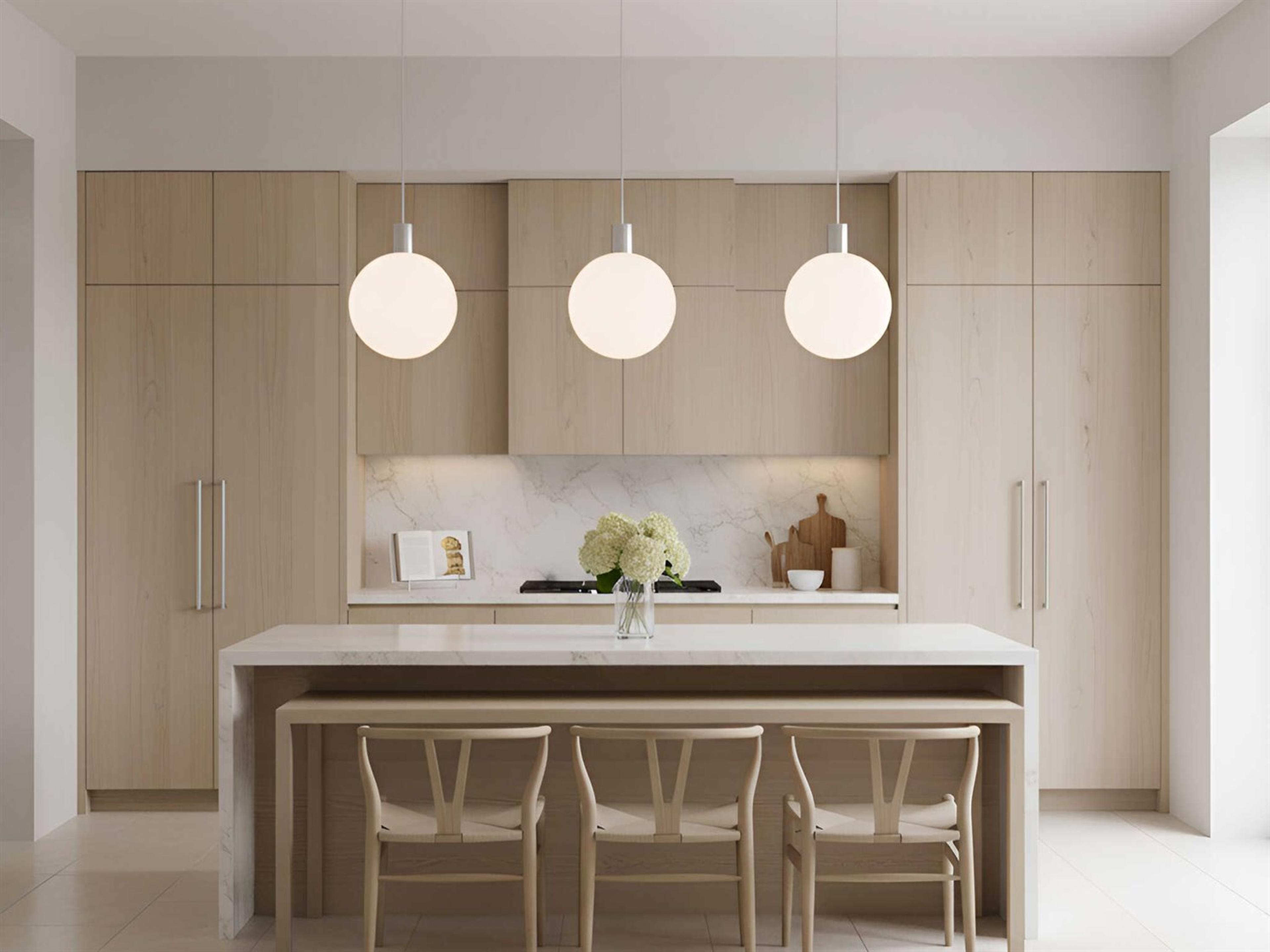 Visual Comfort Studio Colewood 1-Light Brushed Nickel Globe Pendant