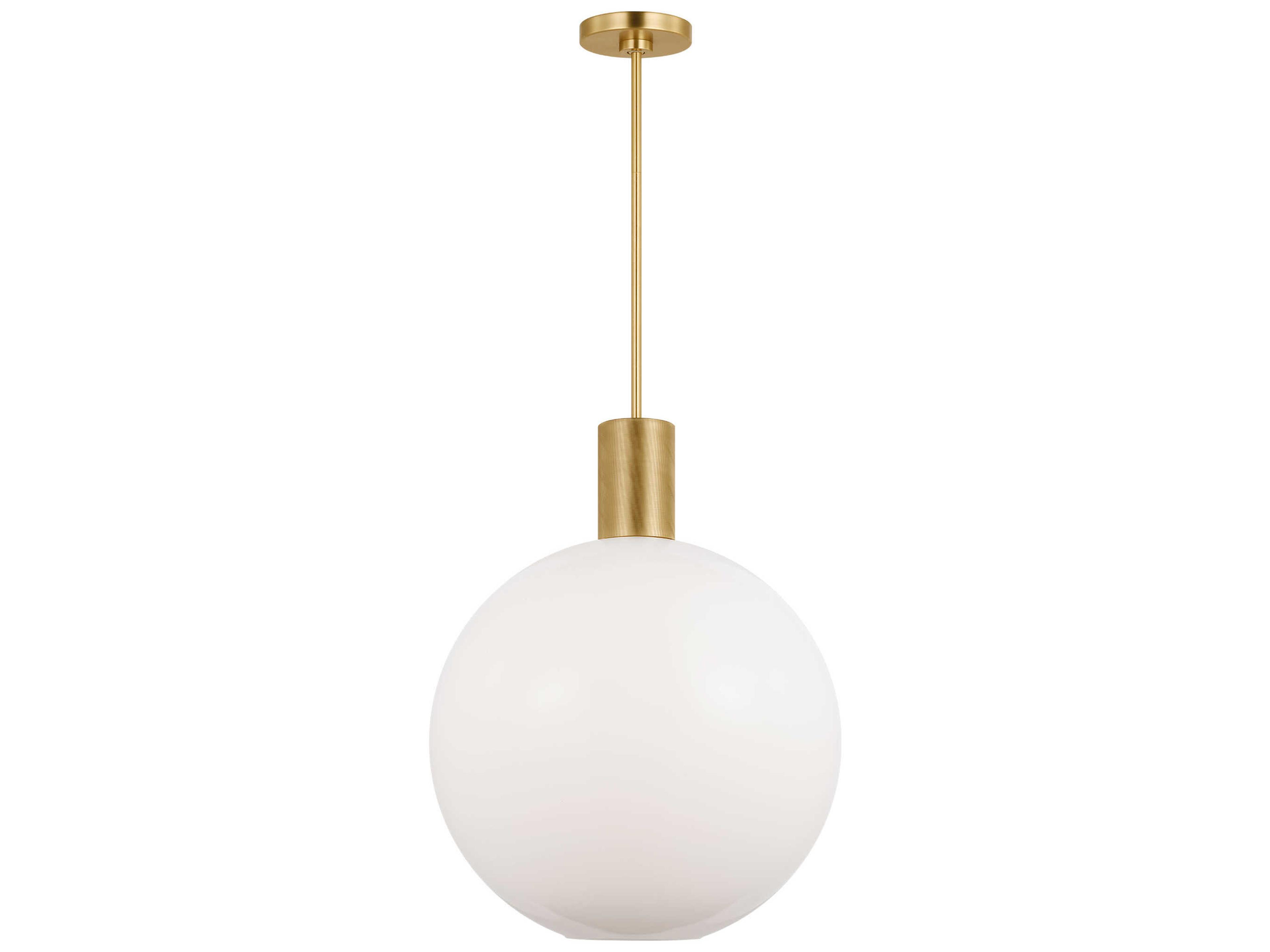 Visual Comfort Studio Colewood 1-Light Satin Brass Globe Pendant