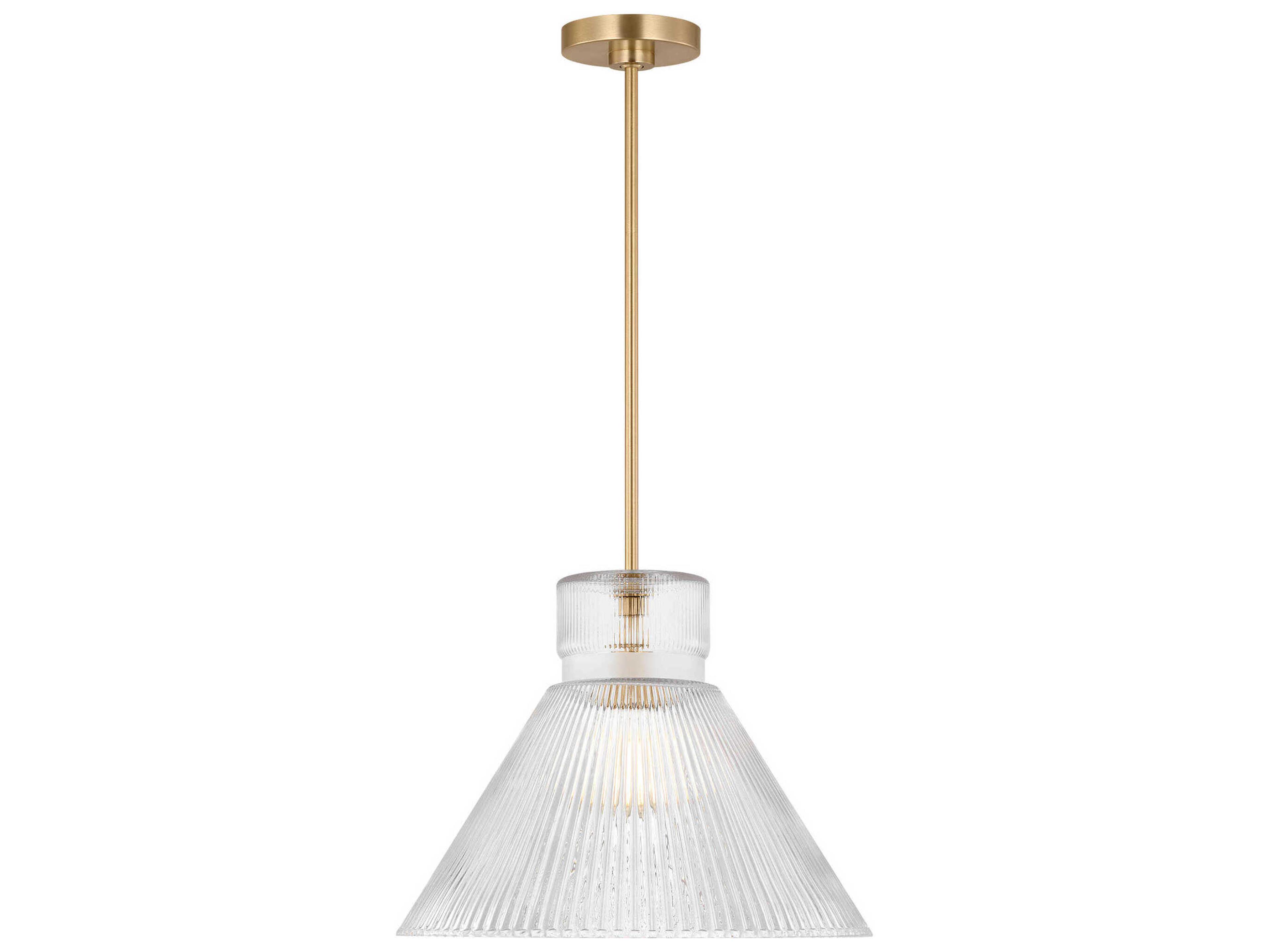 Visual Comfort Studio Liouet 1-Light Satin Brass Pendant
