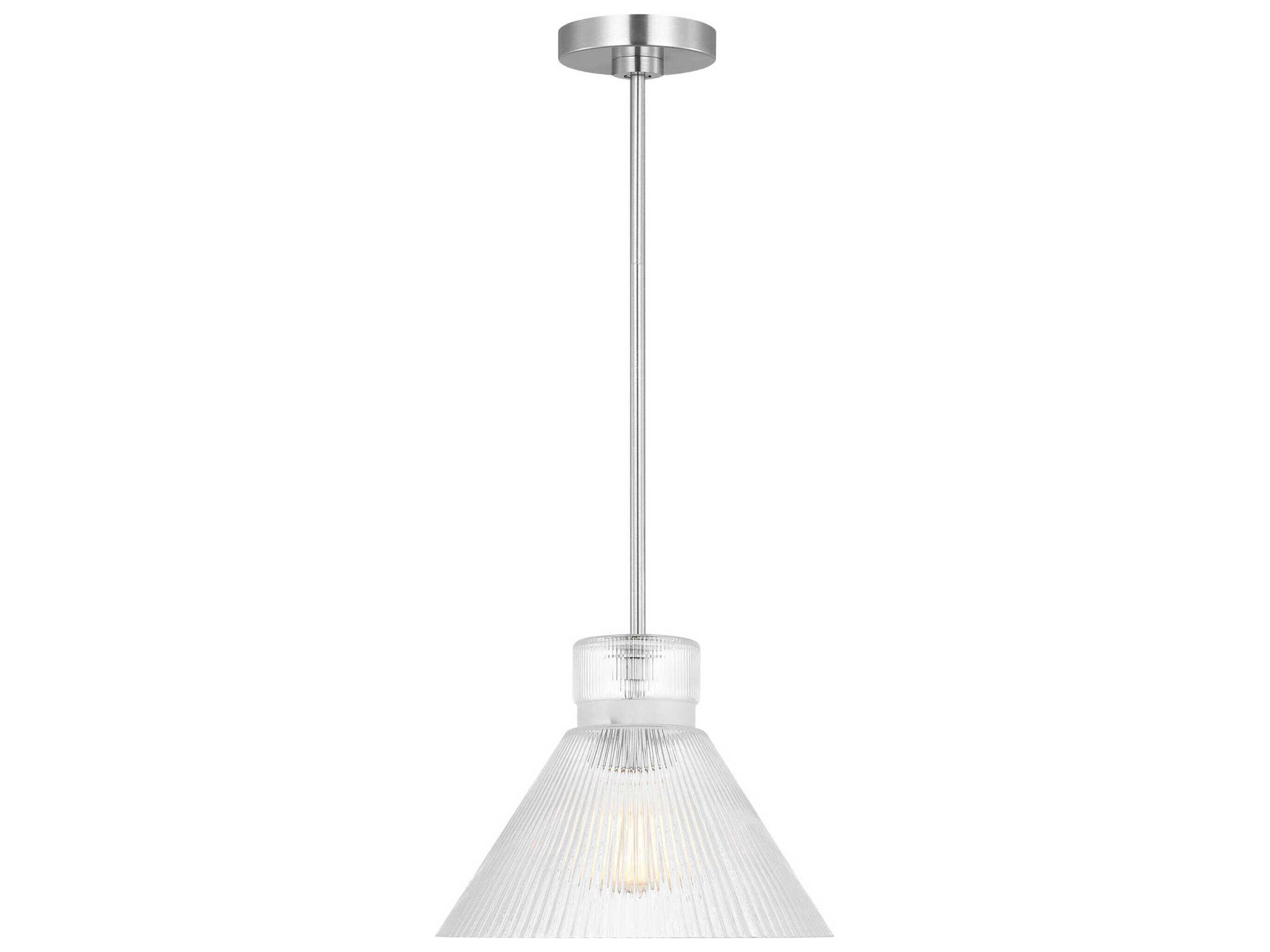 Visual Comfort Studio Liouet 1-Light Brushed Nickel Mini Pendant