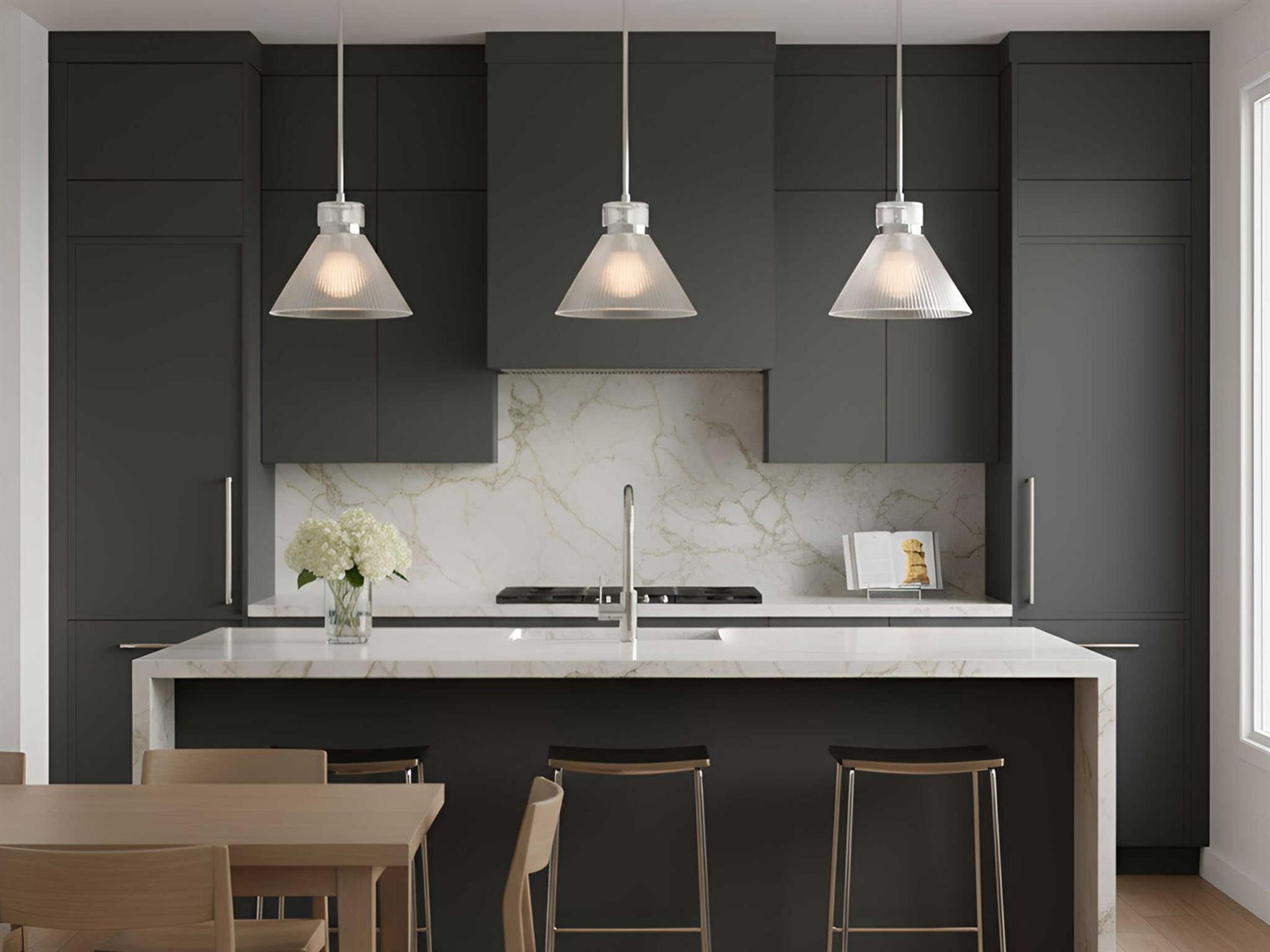 Visual Comfort Studio Liouet 1-Light Brushed Nickel Mini Pendant