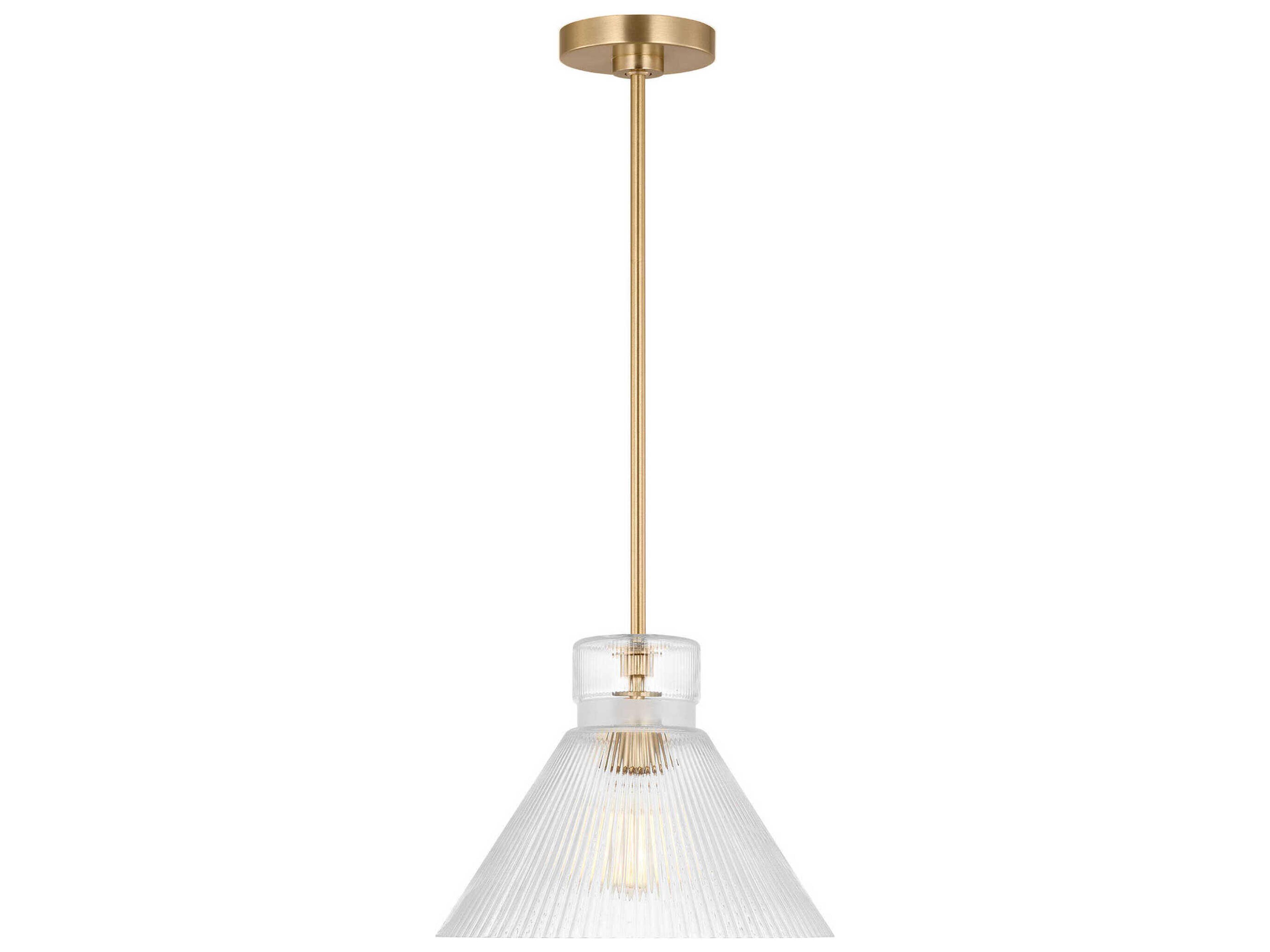 Visual Comfort Studio Liouet 1-Light Satin Brass Mini Pendant