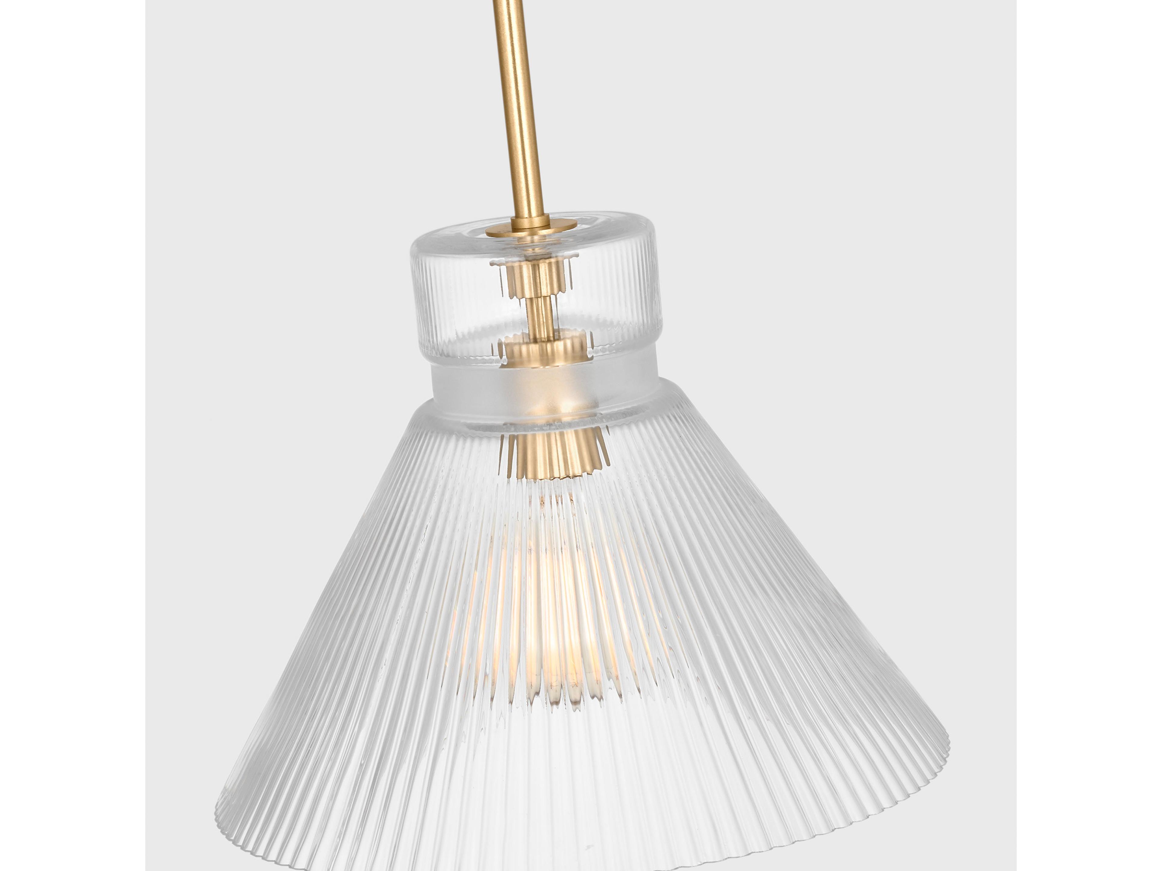 Visual Comfort Studio Liouet 1-Light Satin Brass Mini Pendant