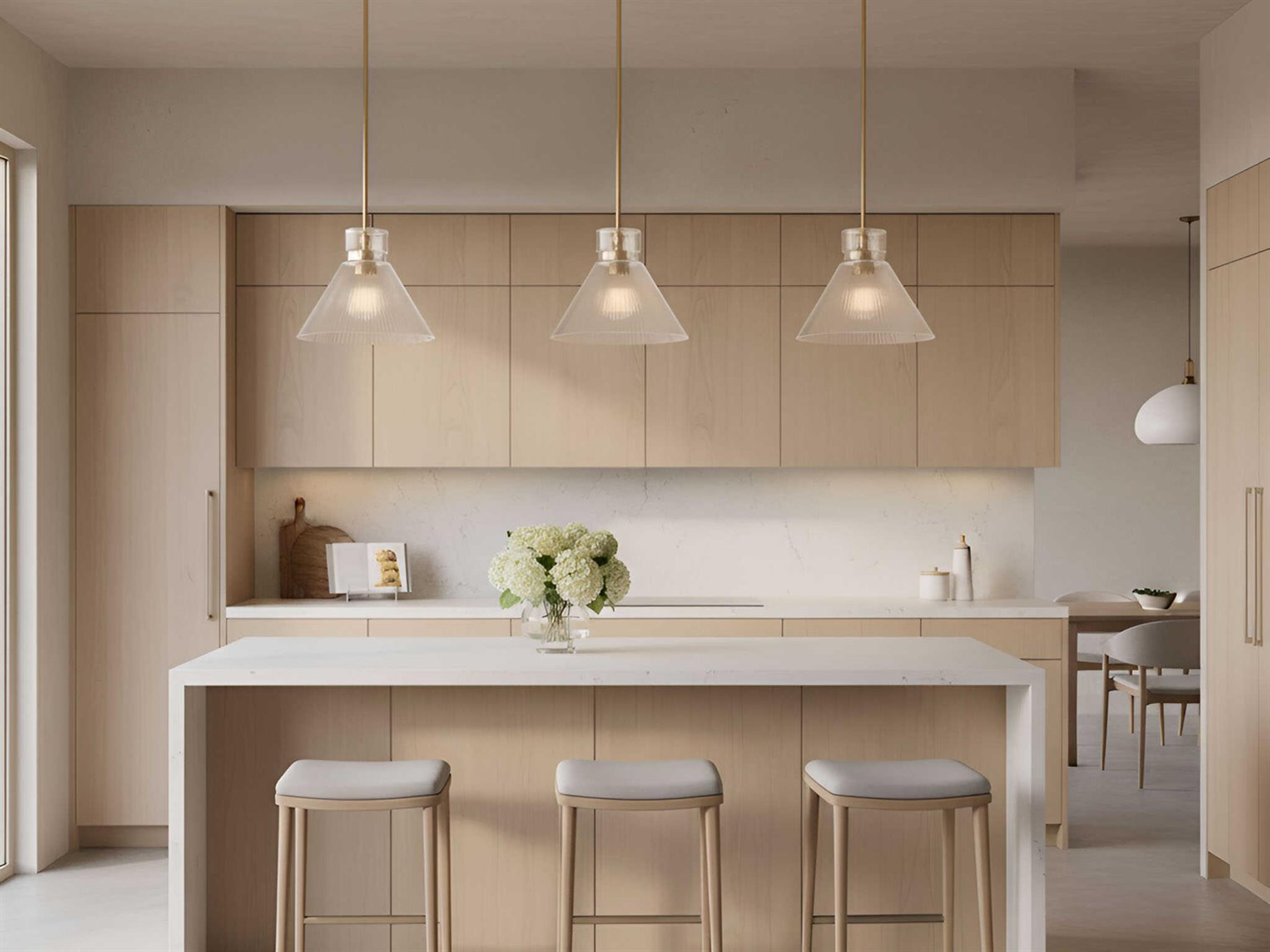 Visual Comfort Studio Liouet 1-Light Satin Brass Mini Pendant