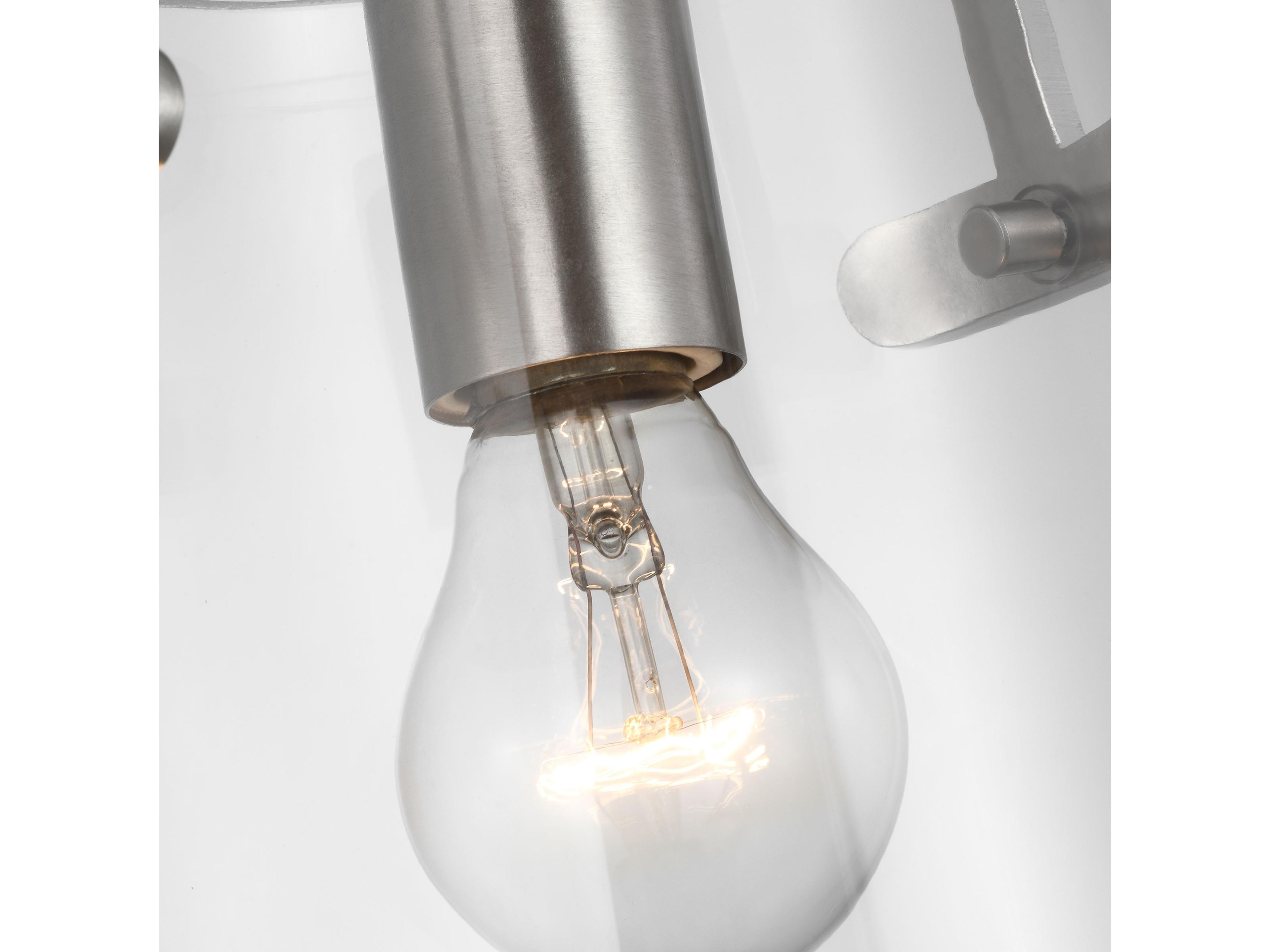 Visual Comfort Studio Crofton 1-Light Brushed Nickel Cylinder Mini Pendant