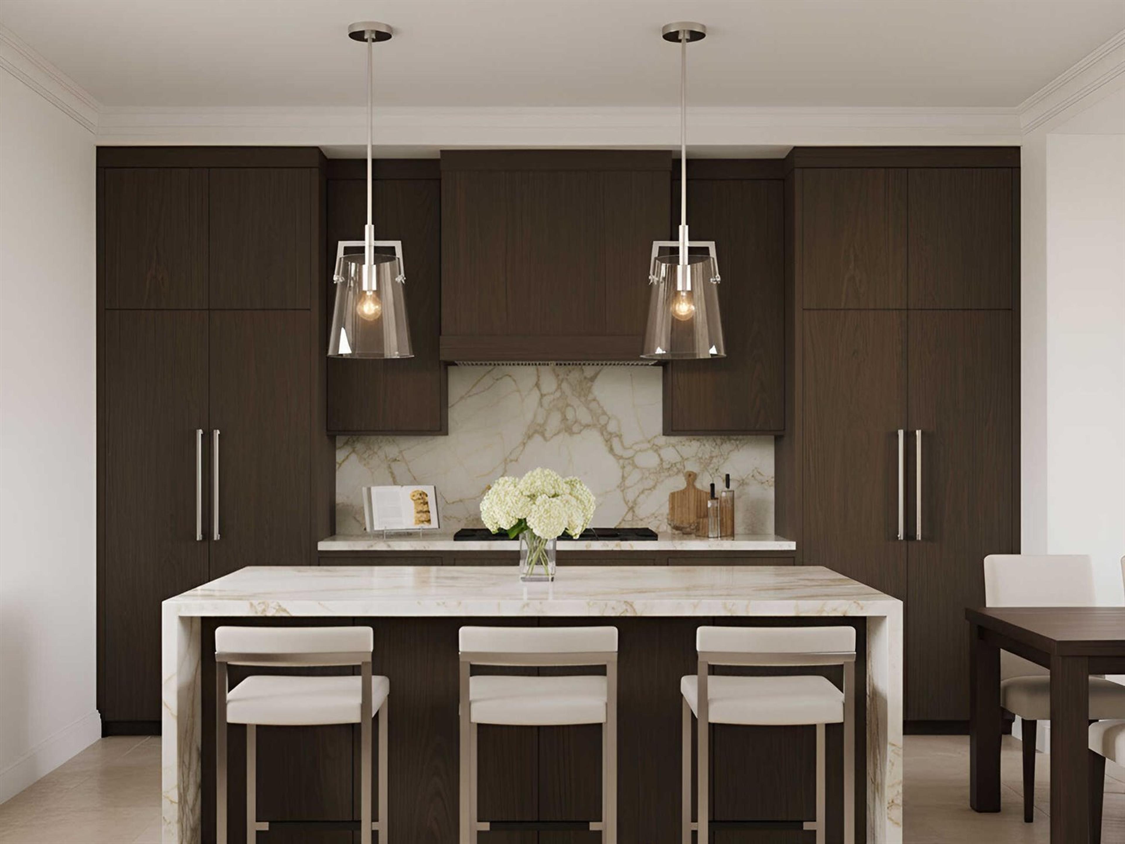 Visual Comfort Studio Crofton 1-Light Brushed Nickel Cylinder Mini Pendant