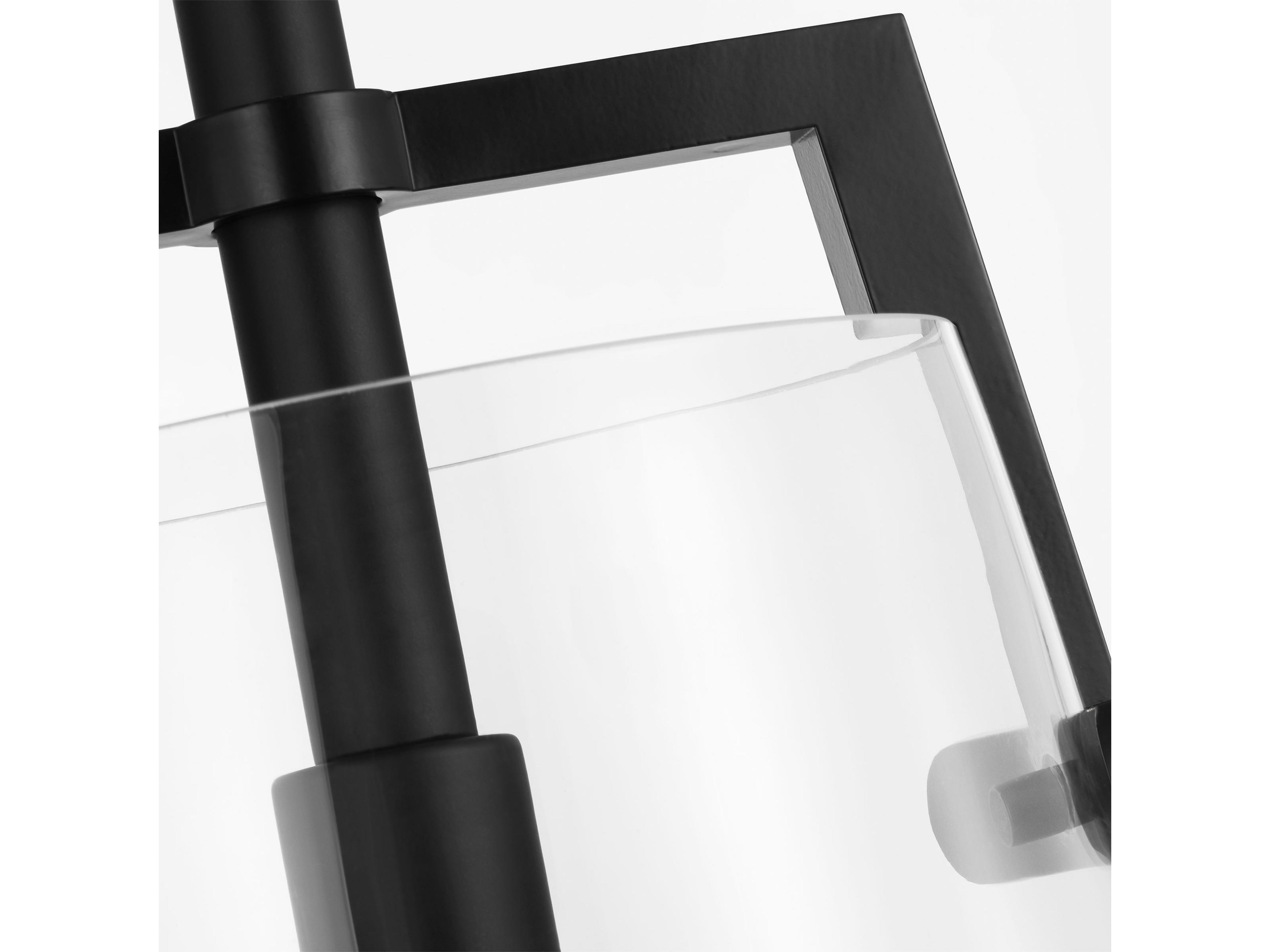 Visual Comfort Studio Crofton 1-Light Midnight Black Cylinder Mini Pendant