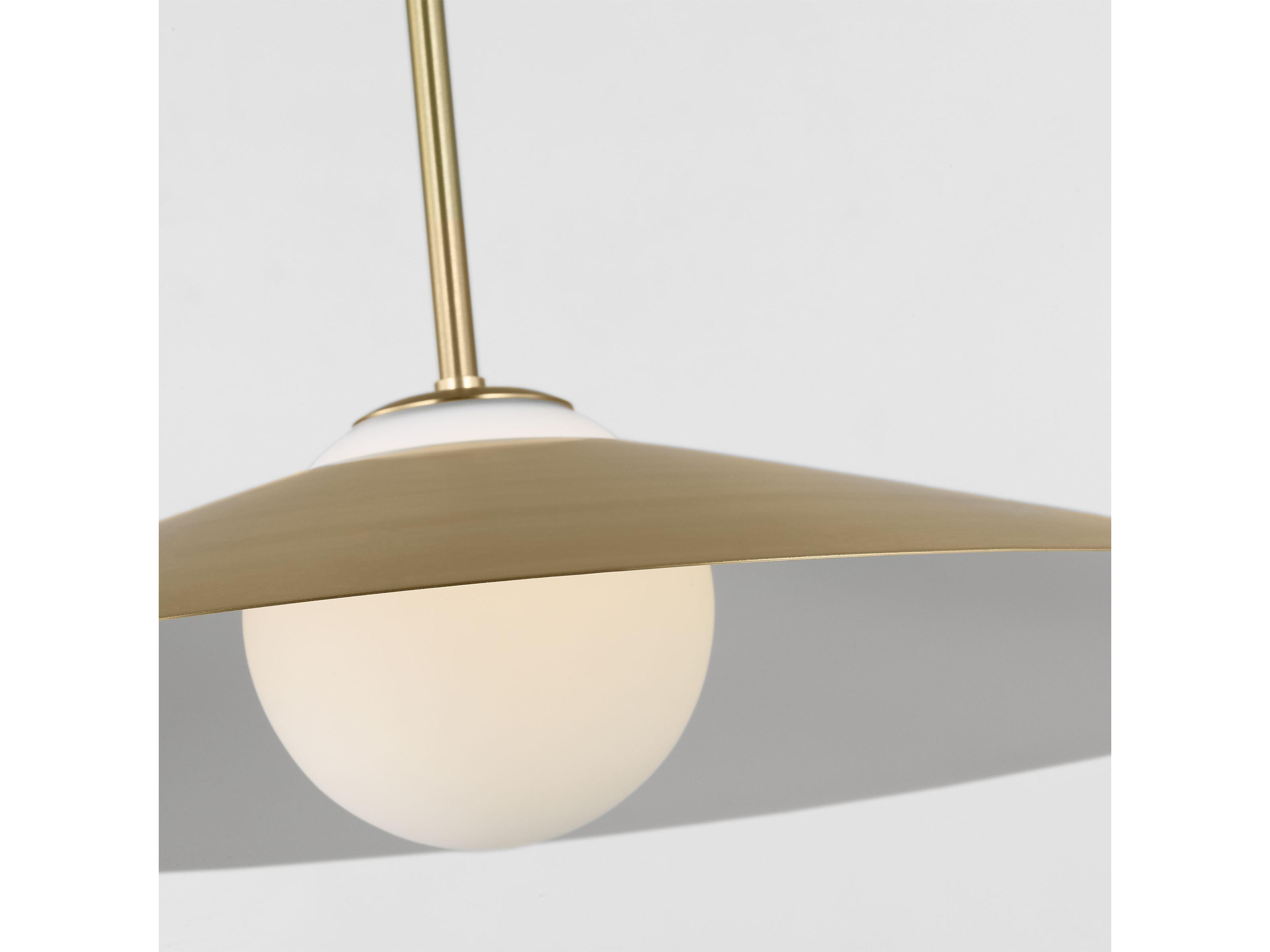 Visual Comfort Studio Astra 1-Light Satin Brass Pendant