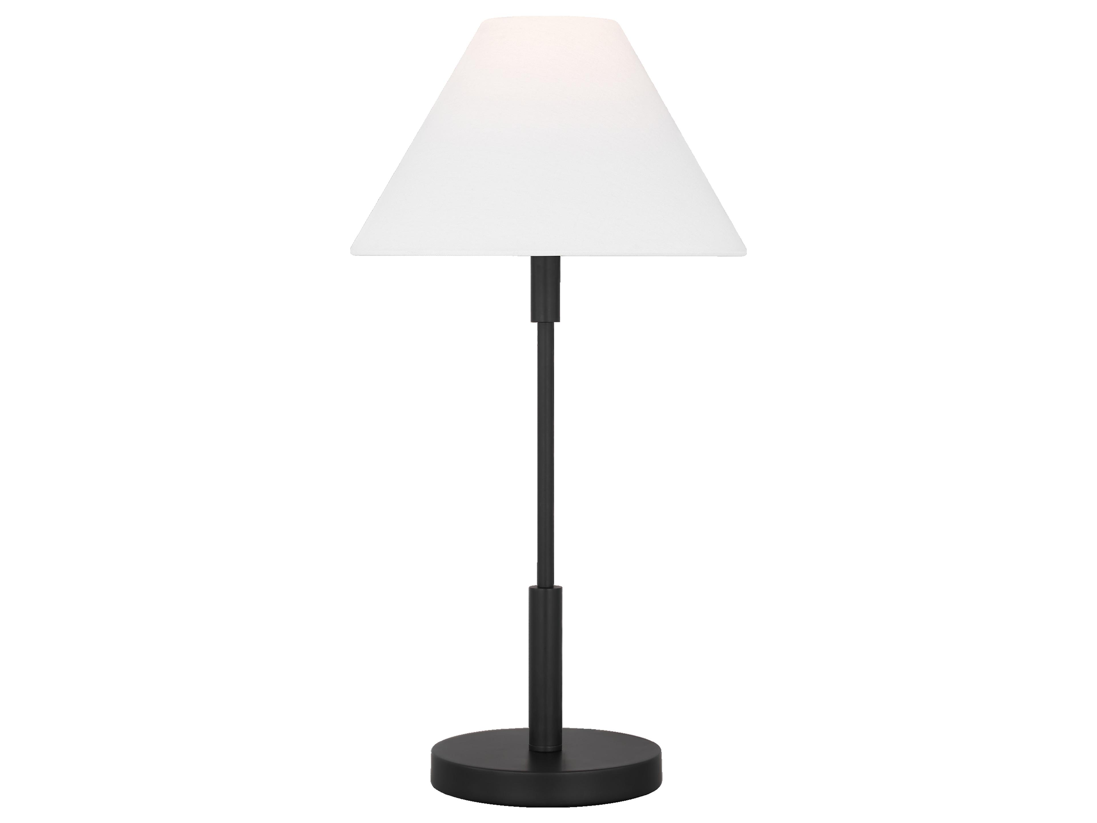 Porteau Table Lamp Midnight Black Linen Shade