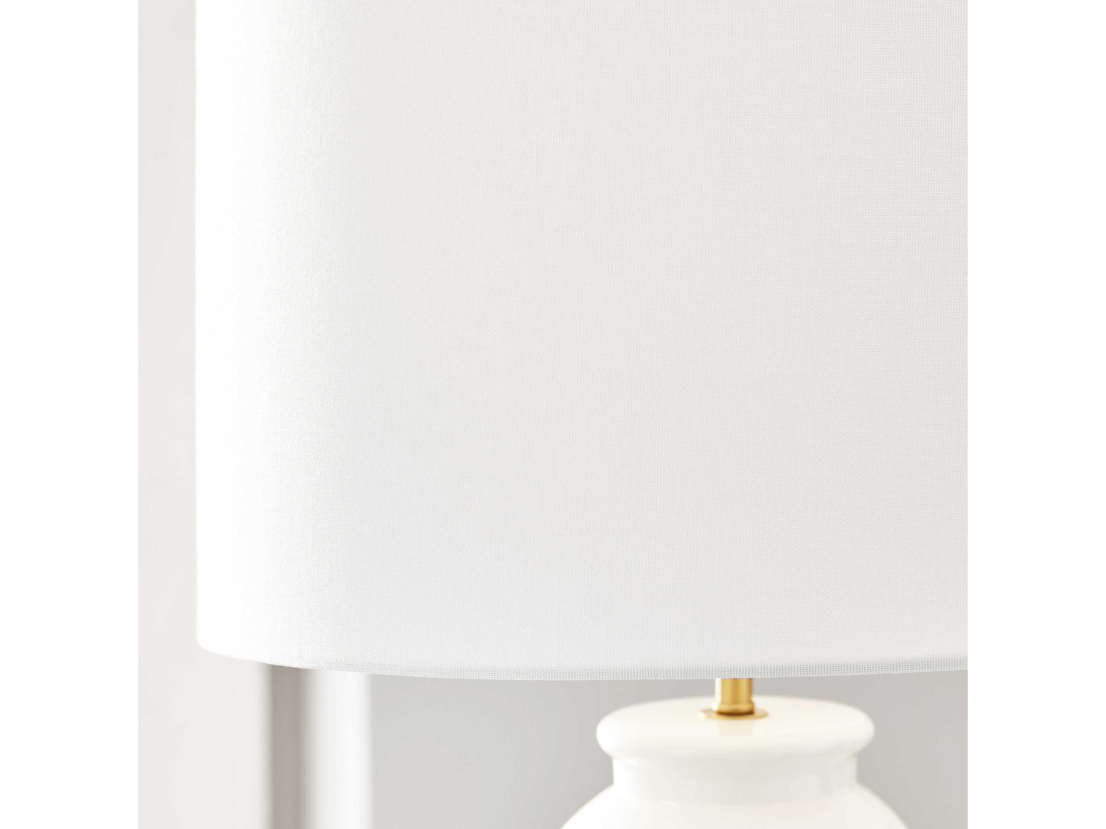 Visual Comfort Studio Buckley Gloss White Linen Buffet Lamp