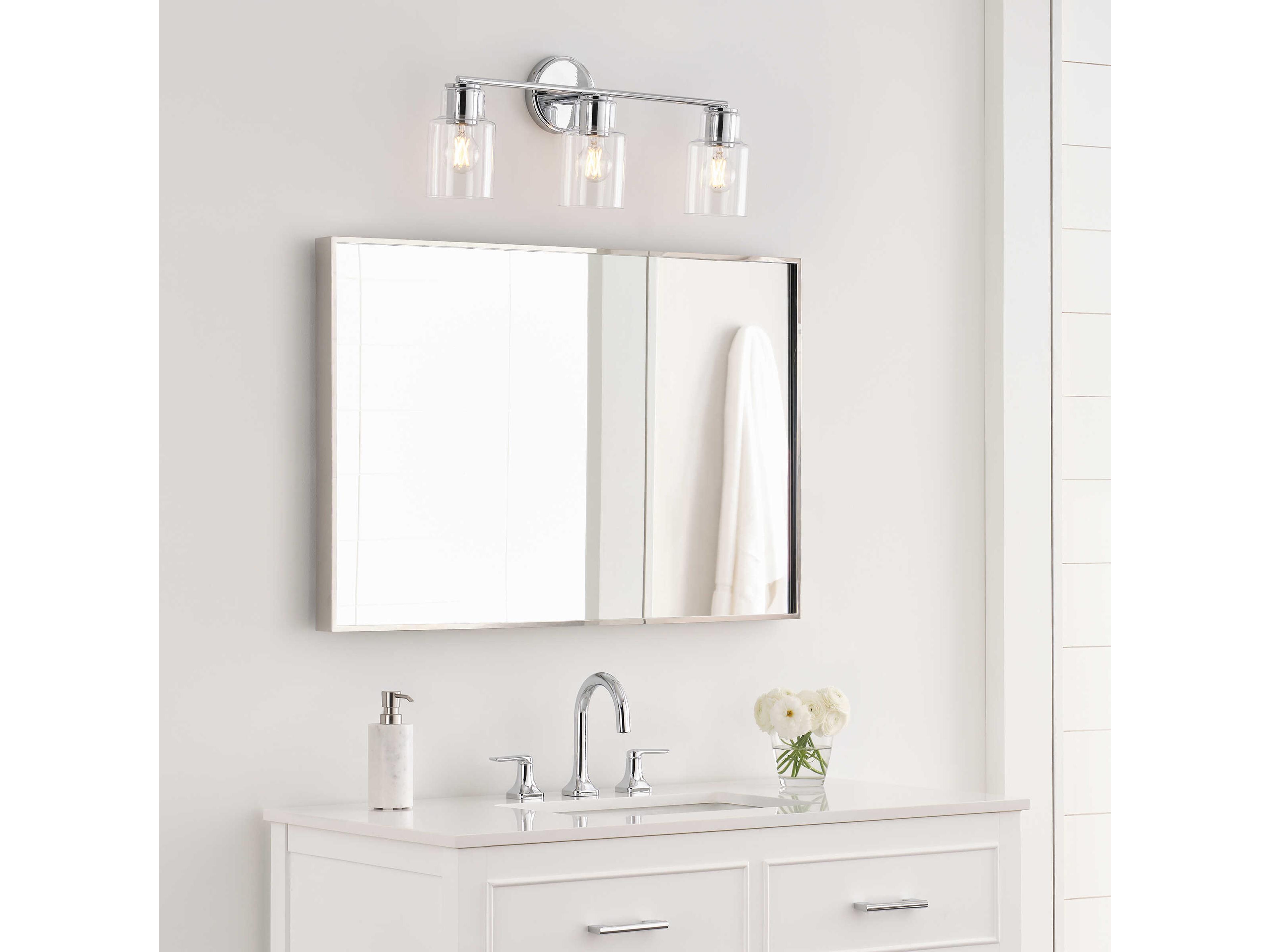 Visual Comfort Studio Sayward 3-Light Chrome Vanity Light