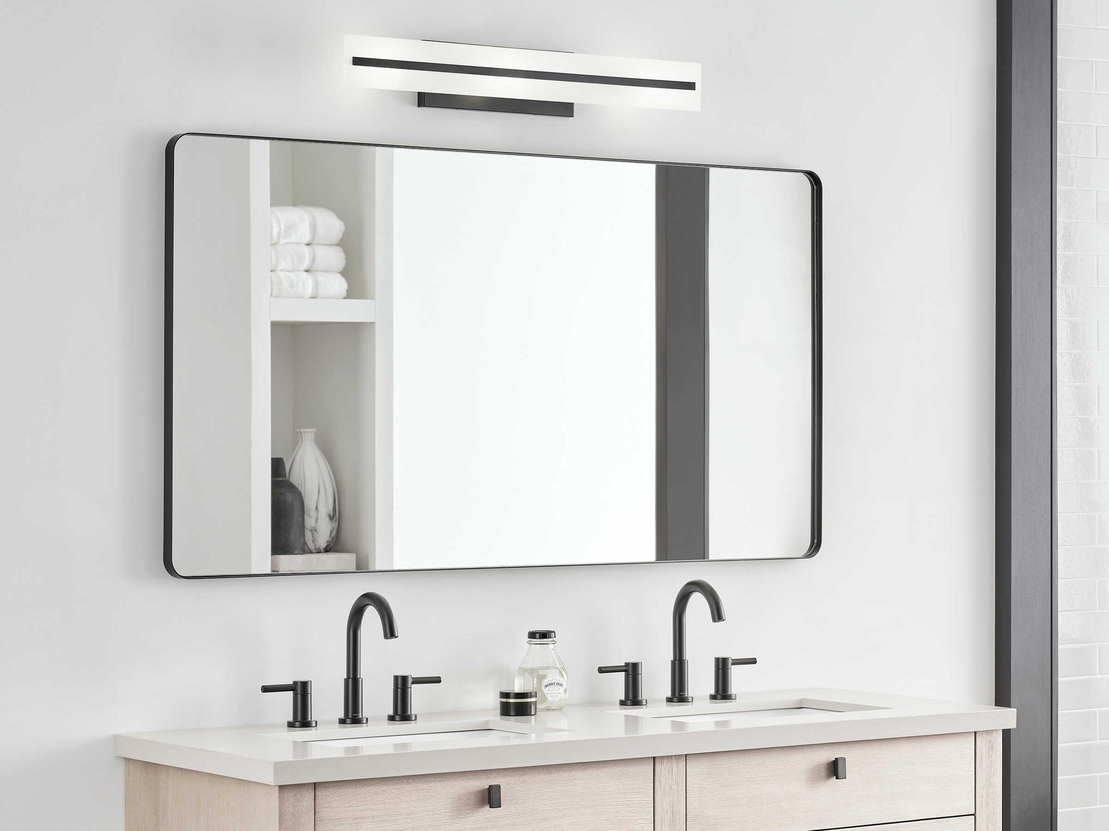 Visual Comfort Studio Sayward 3-Light Midnight Black Vanity Light