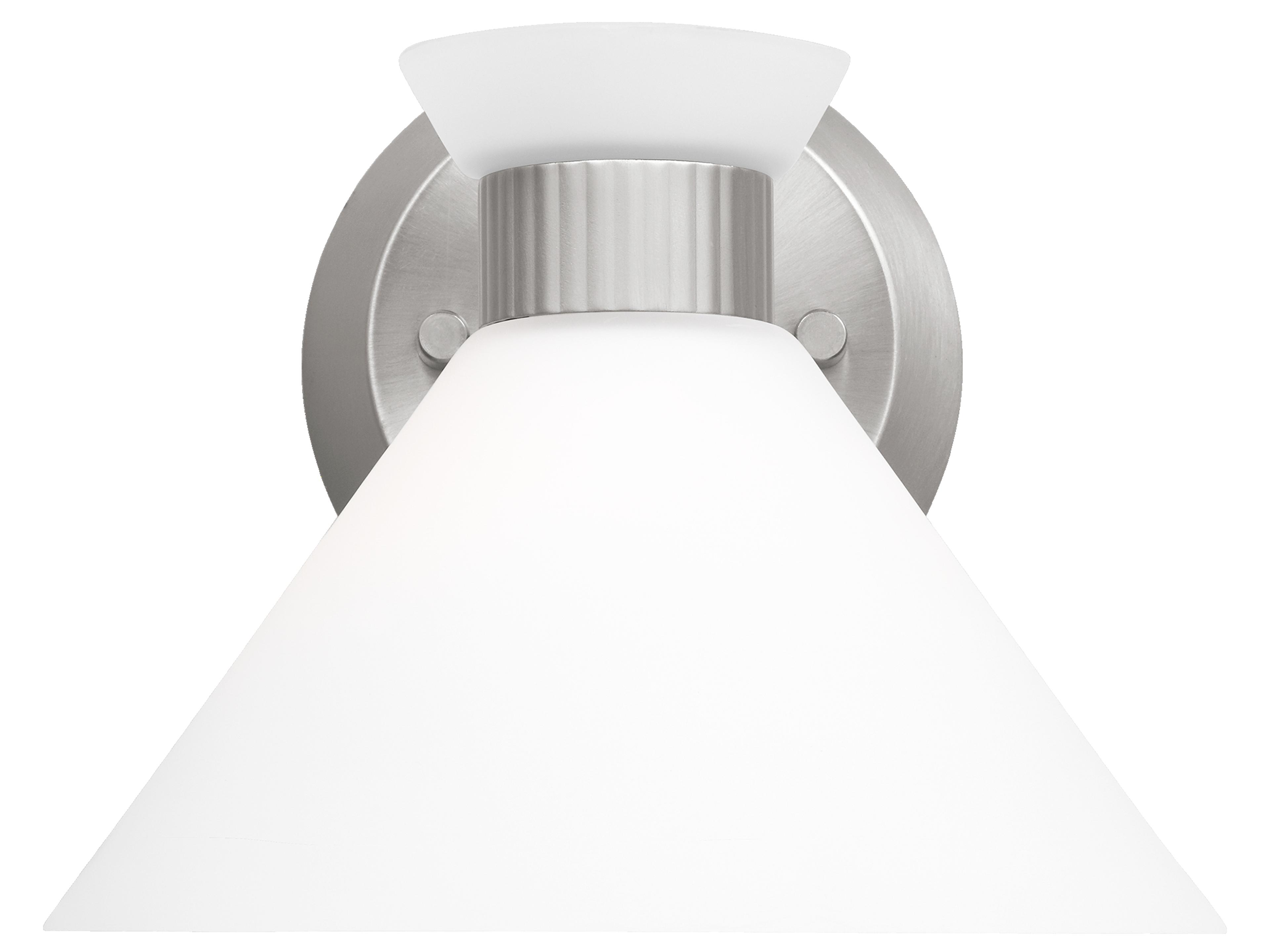 1-Light Wall Sconce Belcarra Brushed Steel Mid-Century