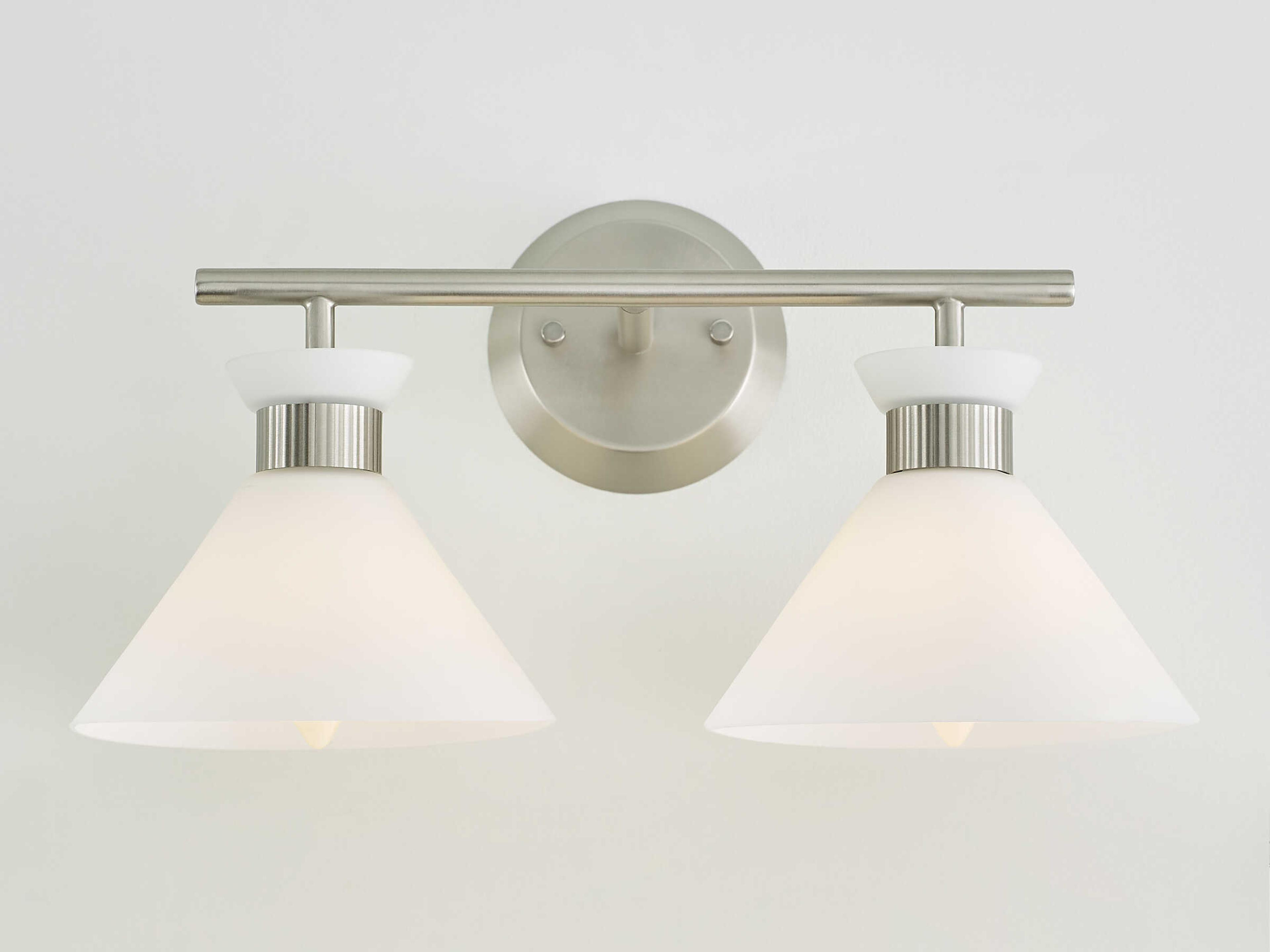 Visual Comfort Studio Belcarra 2-Light Brushed Steel Vanity Light