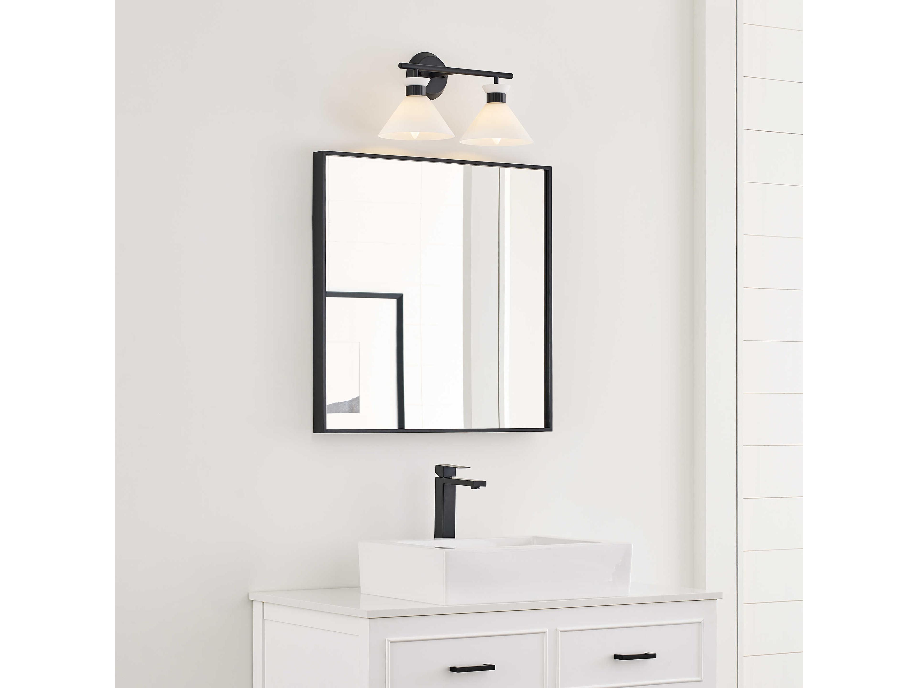 Visual Comfort Studio Belcarra 2-Light Midnight Black Vanity Light