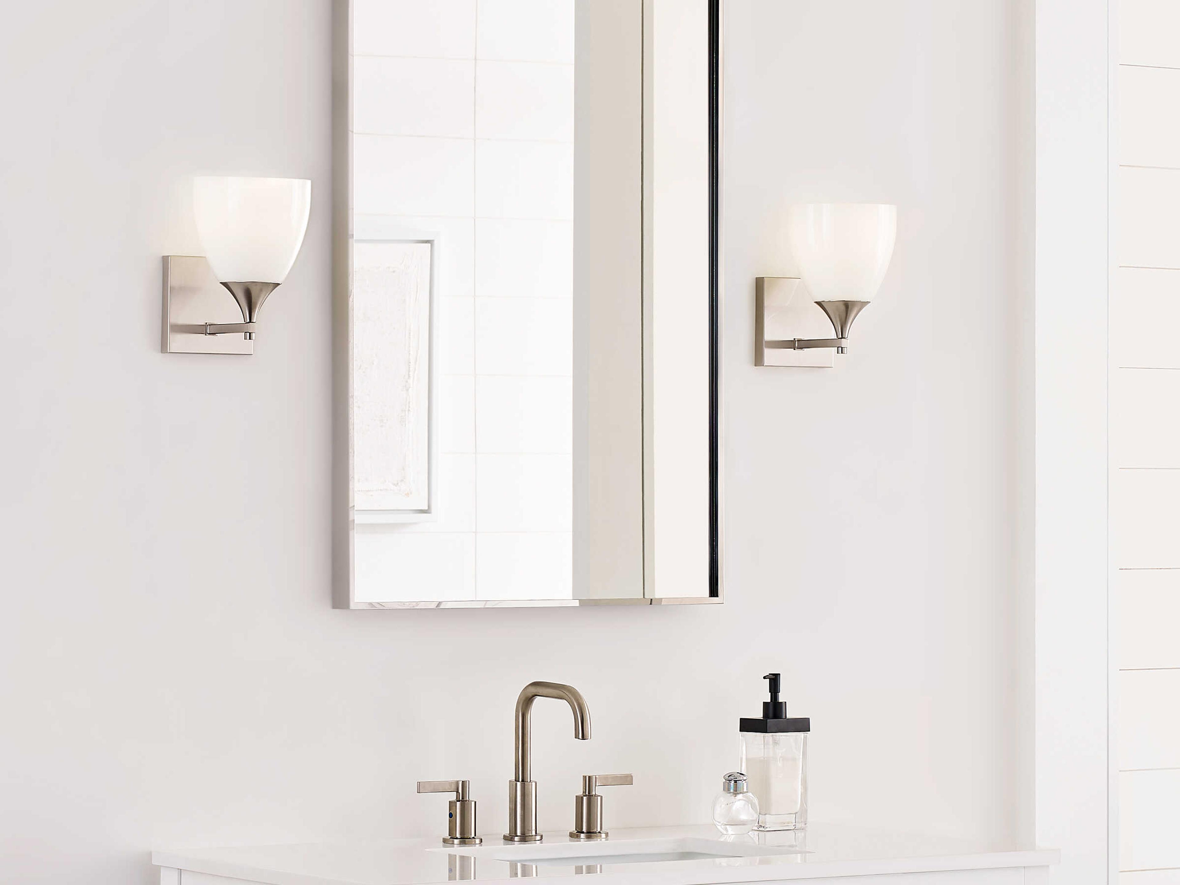 Visual Comfort Studio Toffino 1-Light Brushed Steel Wall Sconce