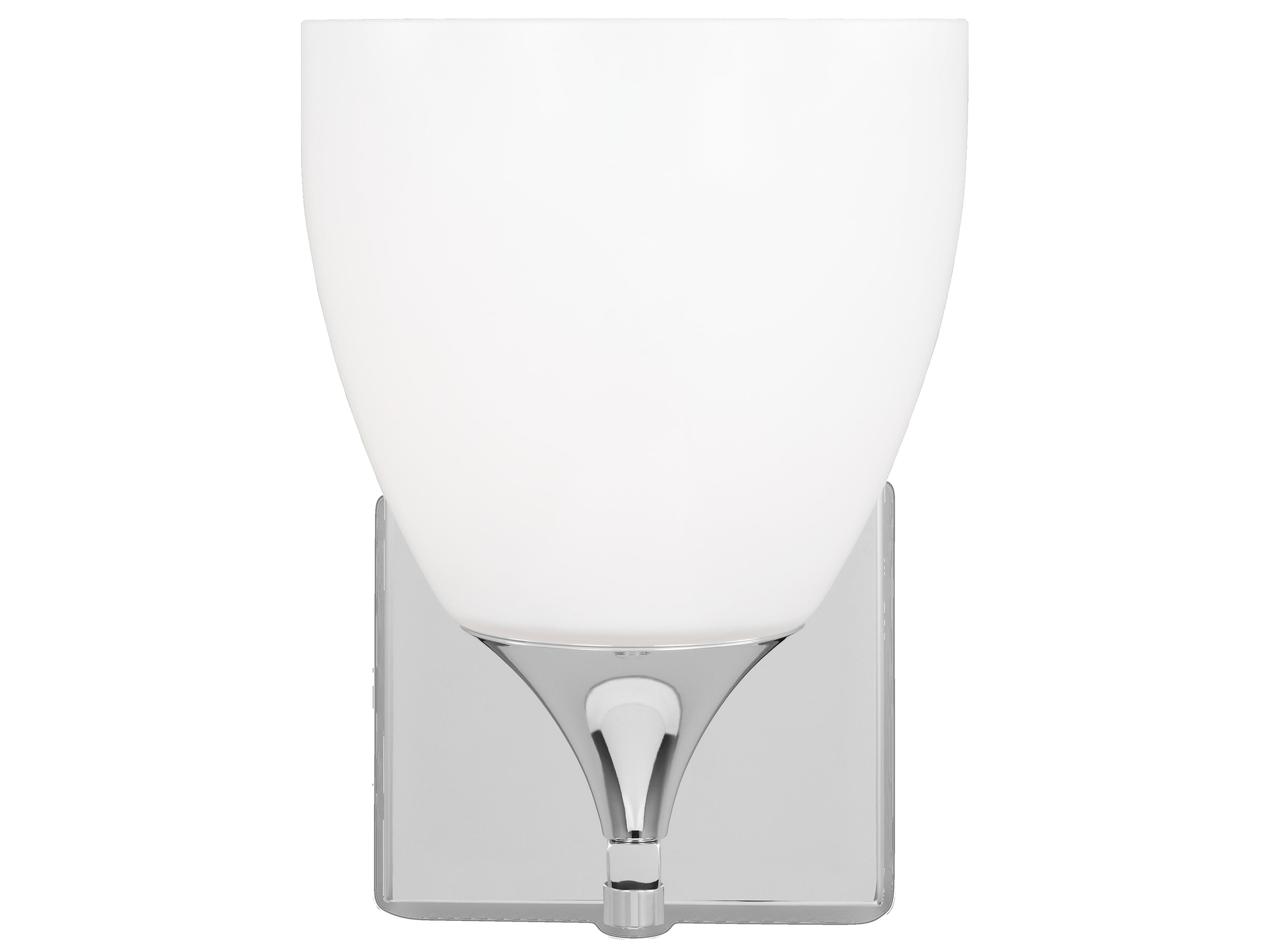 1 Light Wall Sconce Toffino Chrome Milk Glass