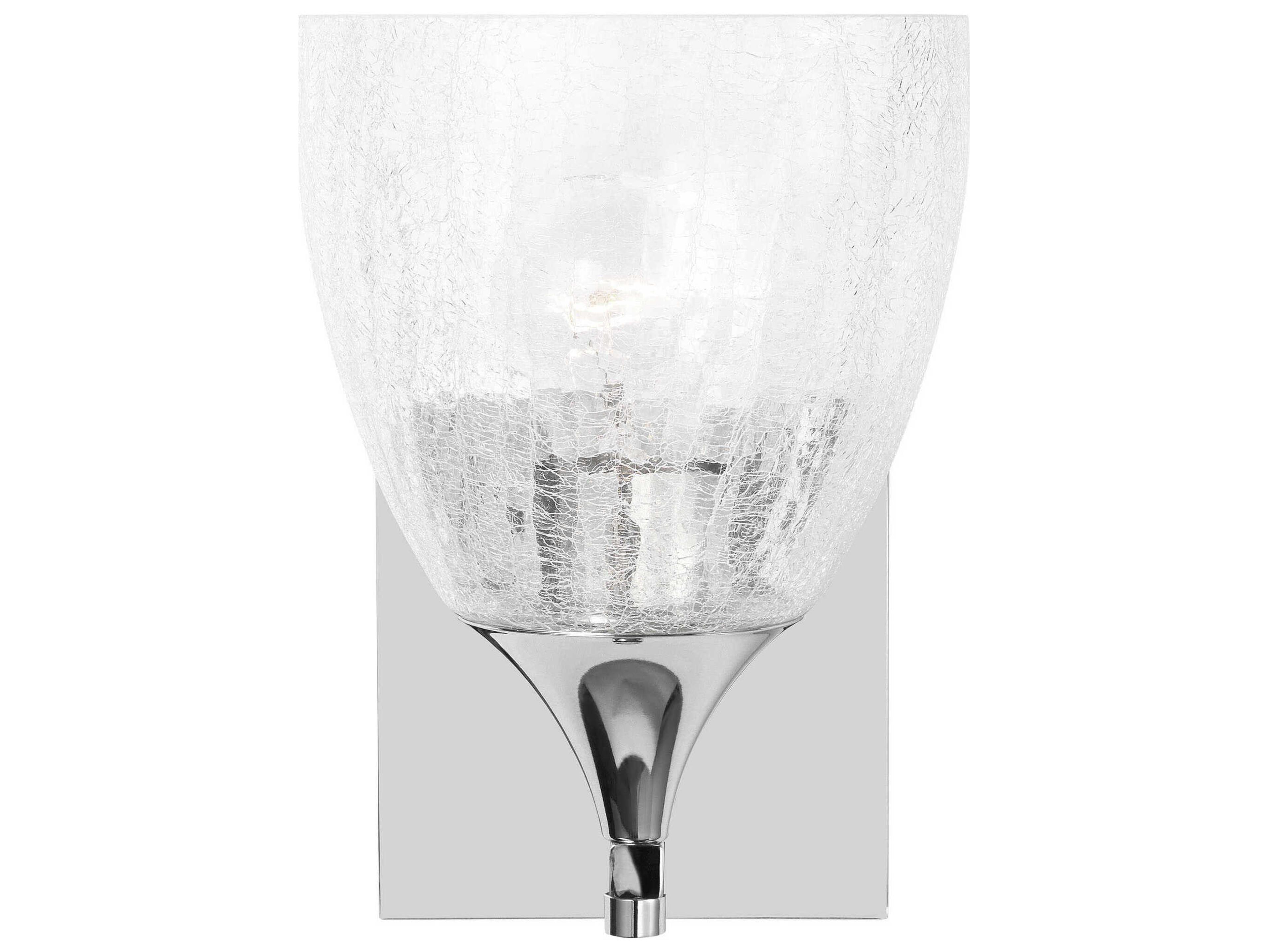 1-Light Wall Sconce Toffino Chrome Crackle Glass