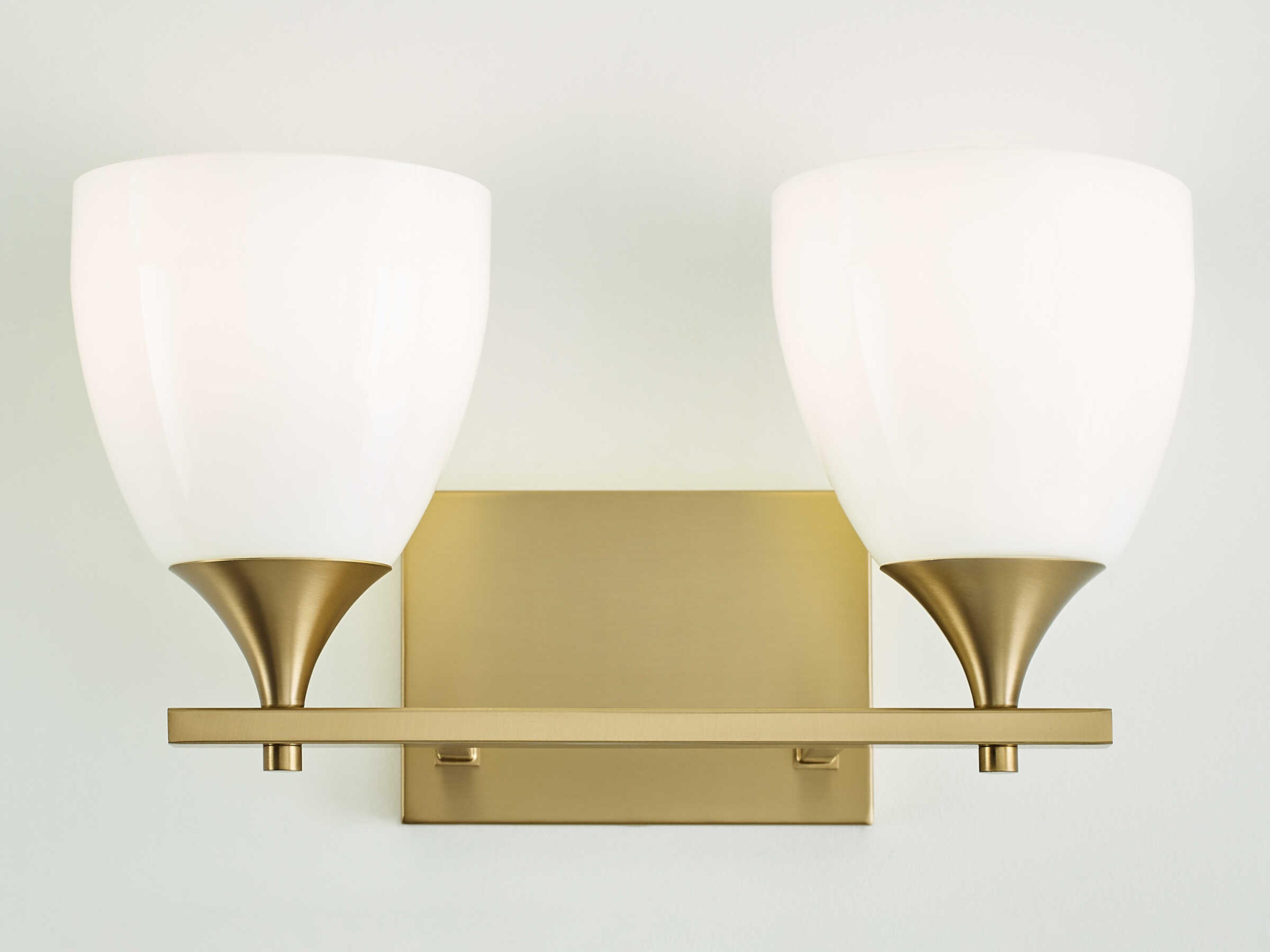 Visual Comfort Studio Toffino 2-Light Satin Brass Vanity Light