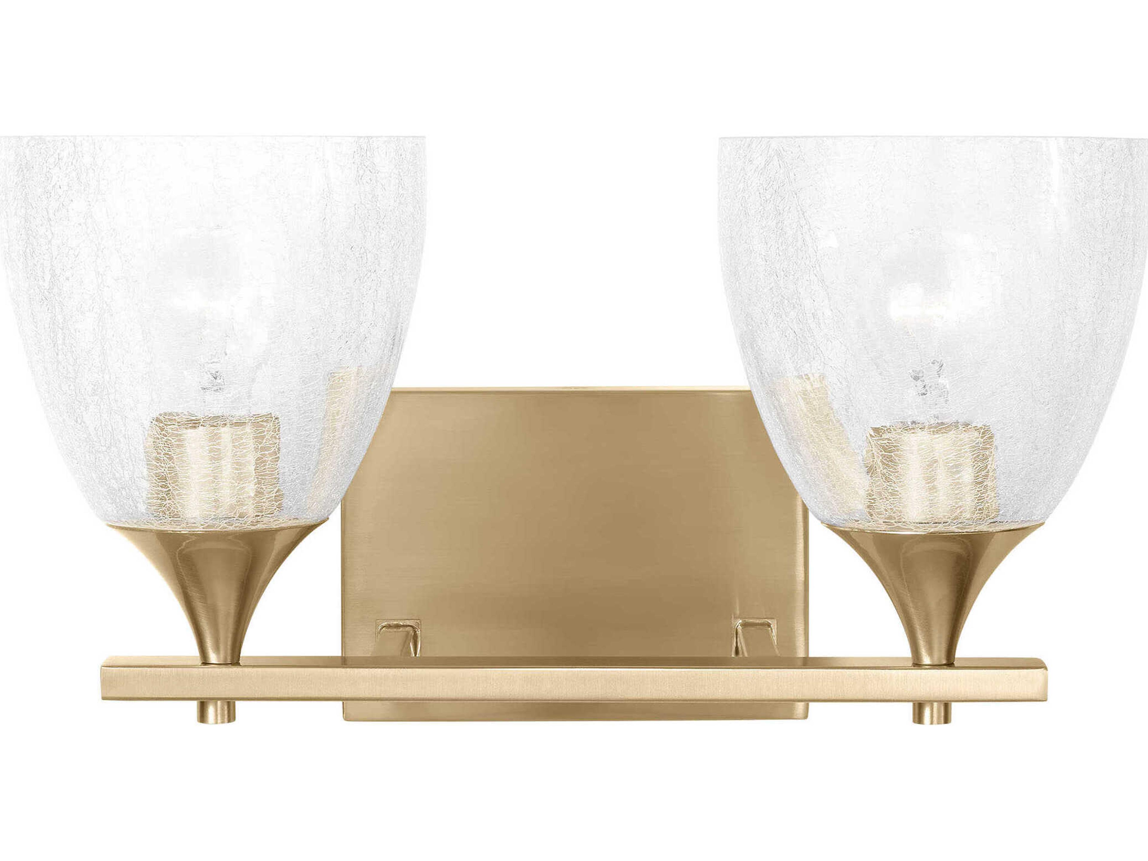 Visual Comfort Studio Toffino 2-Light Satin Brass Vanity Light