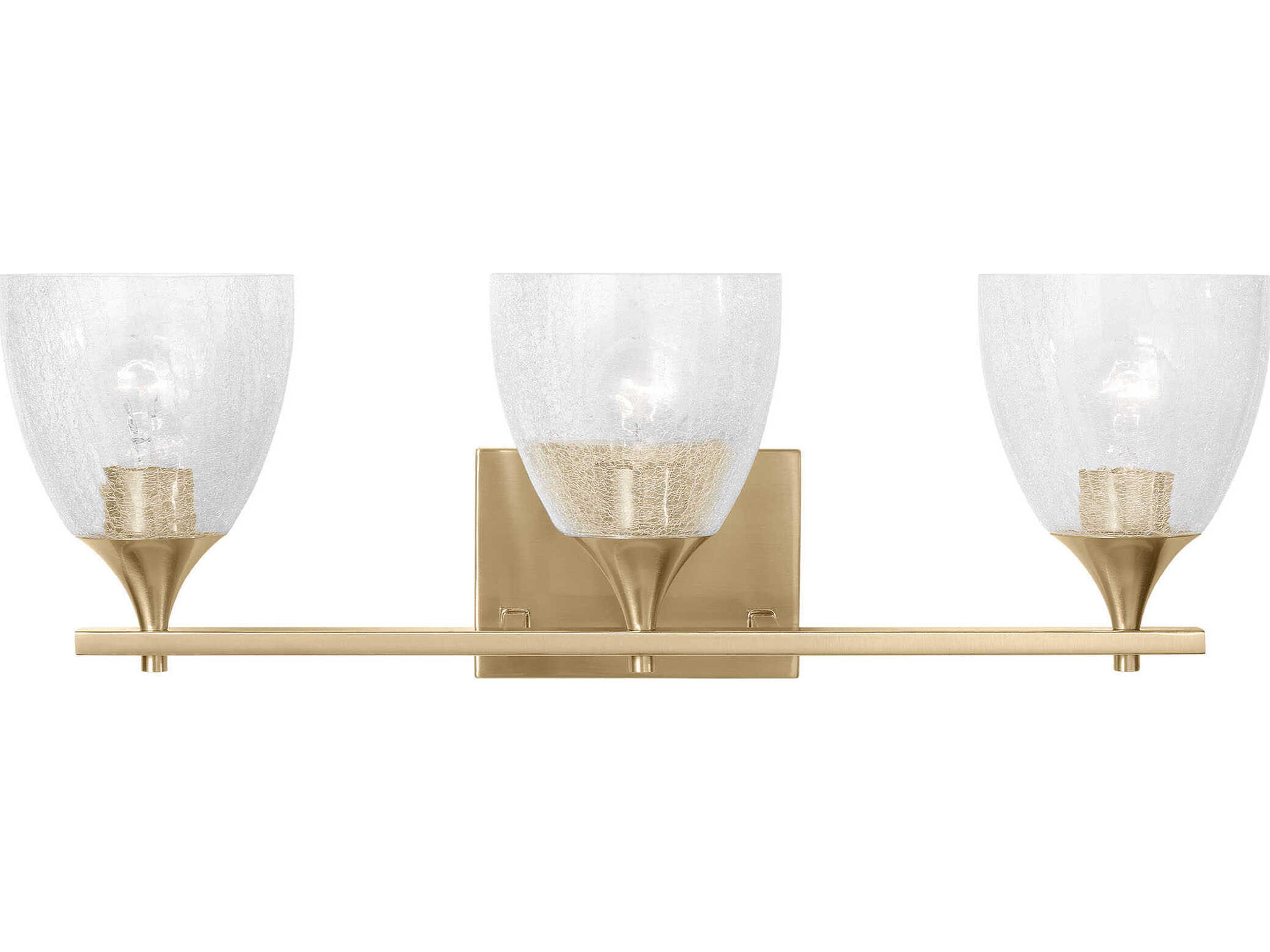 Visual Comfort Studio Toffino 3-Light Satin Brass Vanity Light