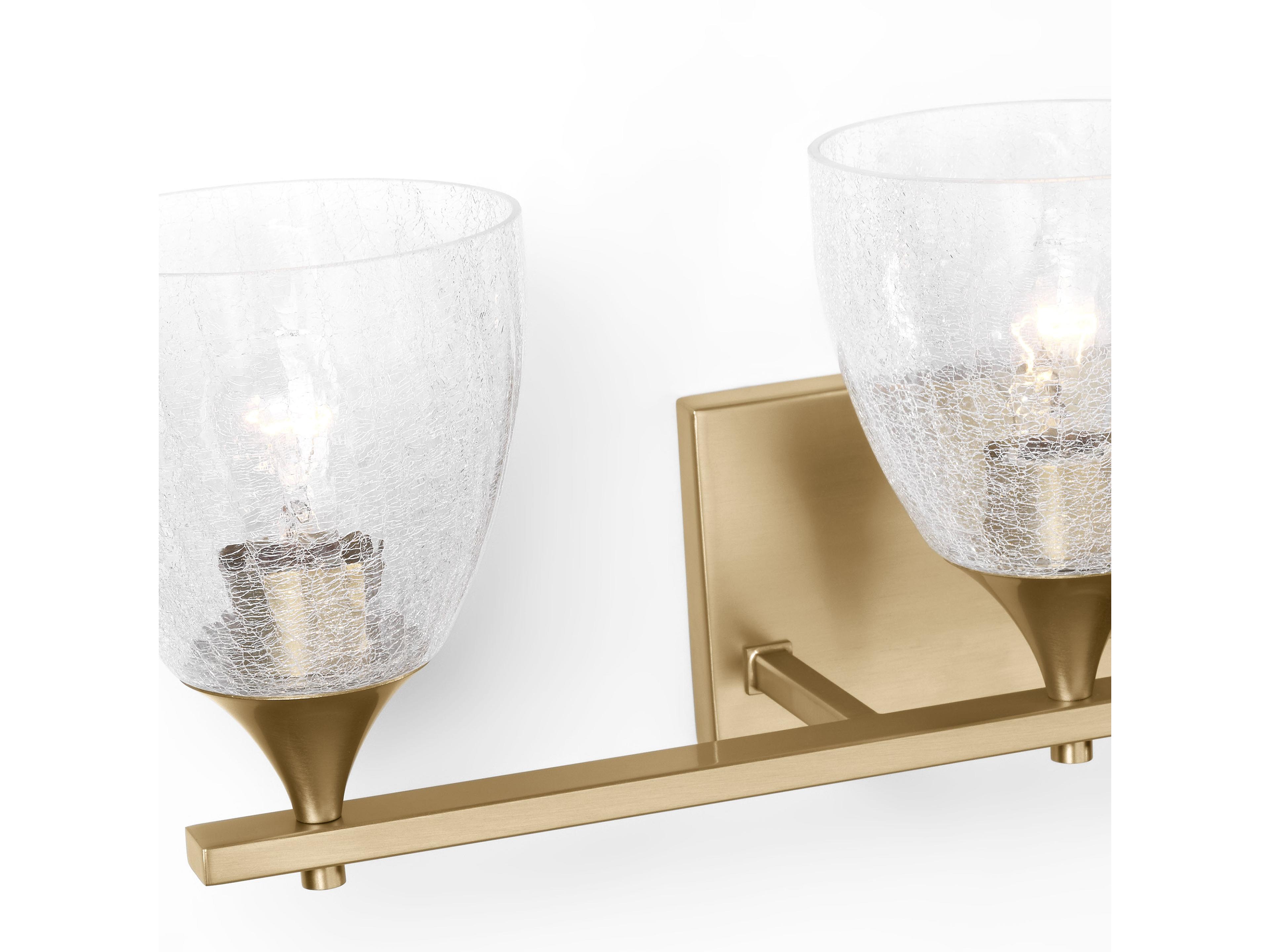 Visual Comfort Studio Toffino 3-Light Satin Brass Vanity Light