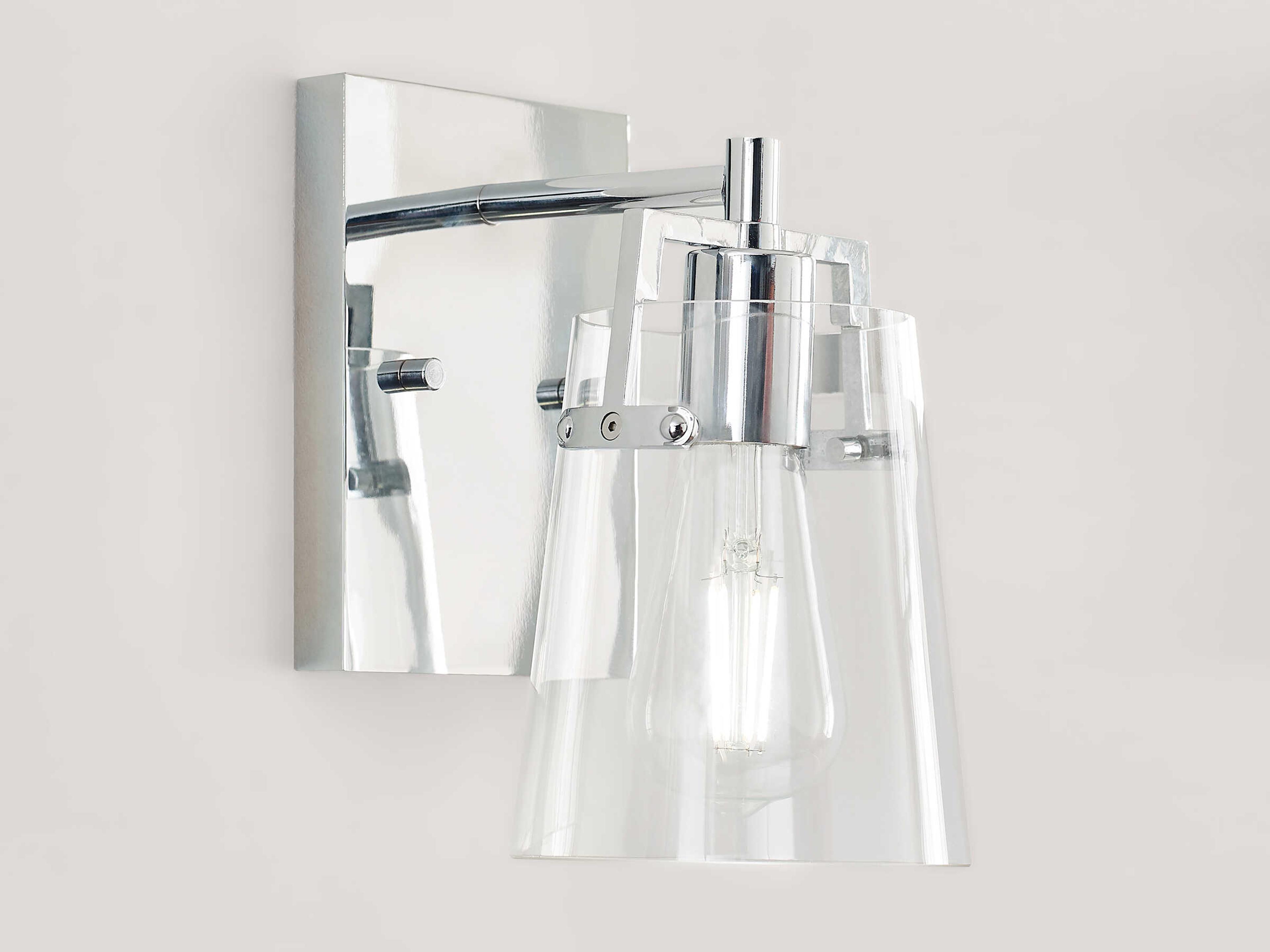 Visual Comfort Studio Crofton 1-Light Chrome Wall Sconce