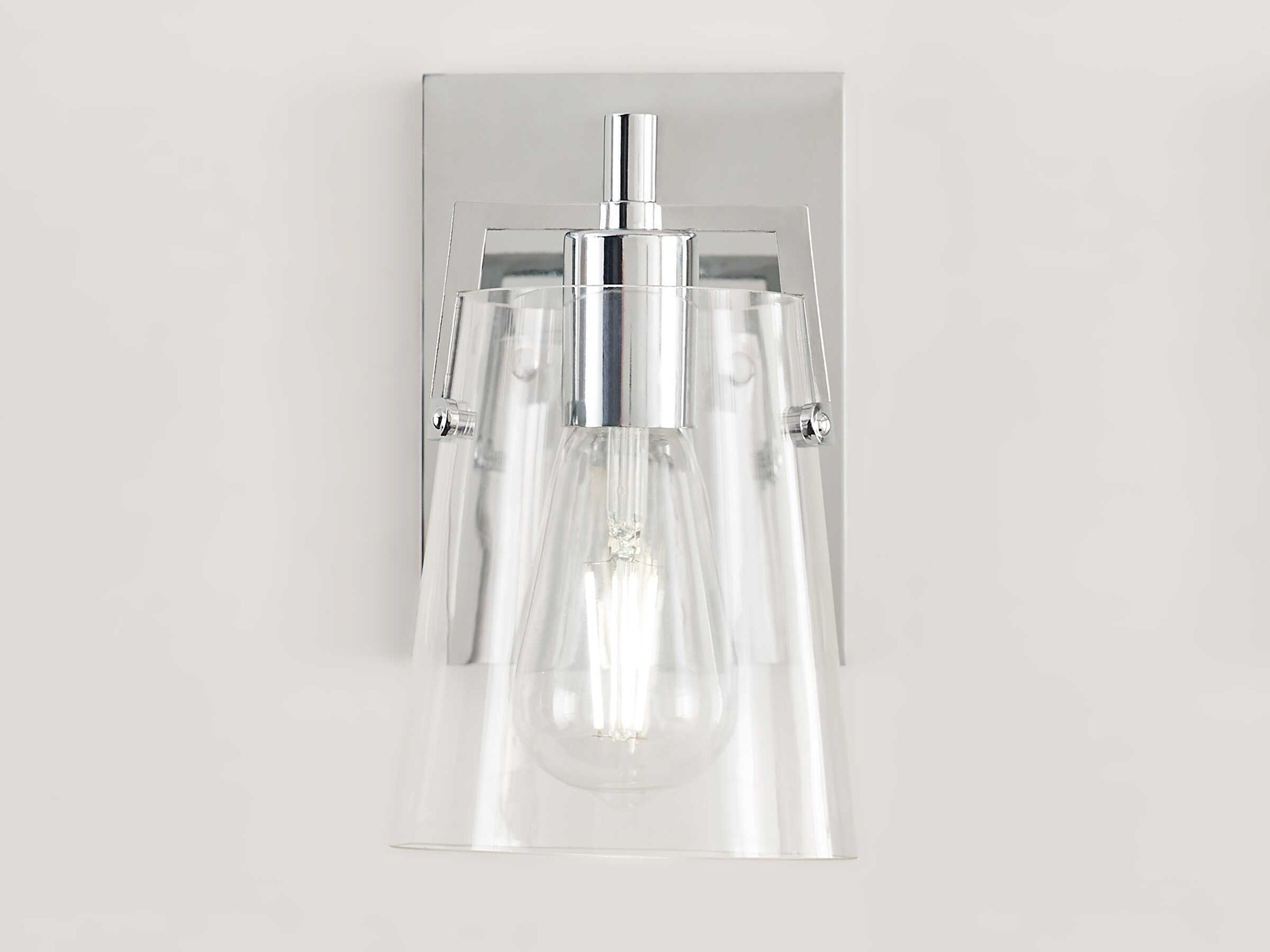 Visual Comfort Studio Crofton 1-Light Chrome Wall Sconce