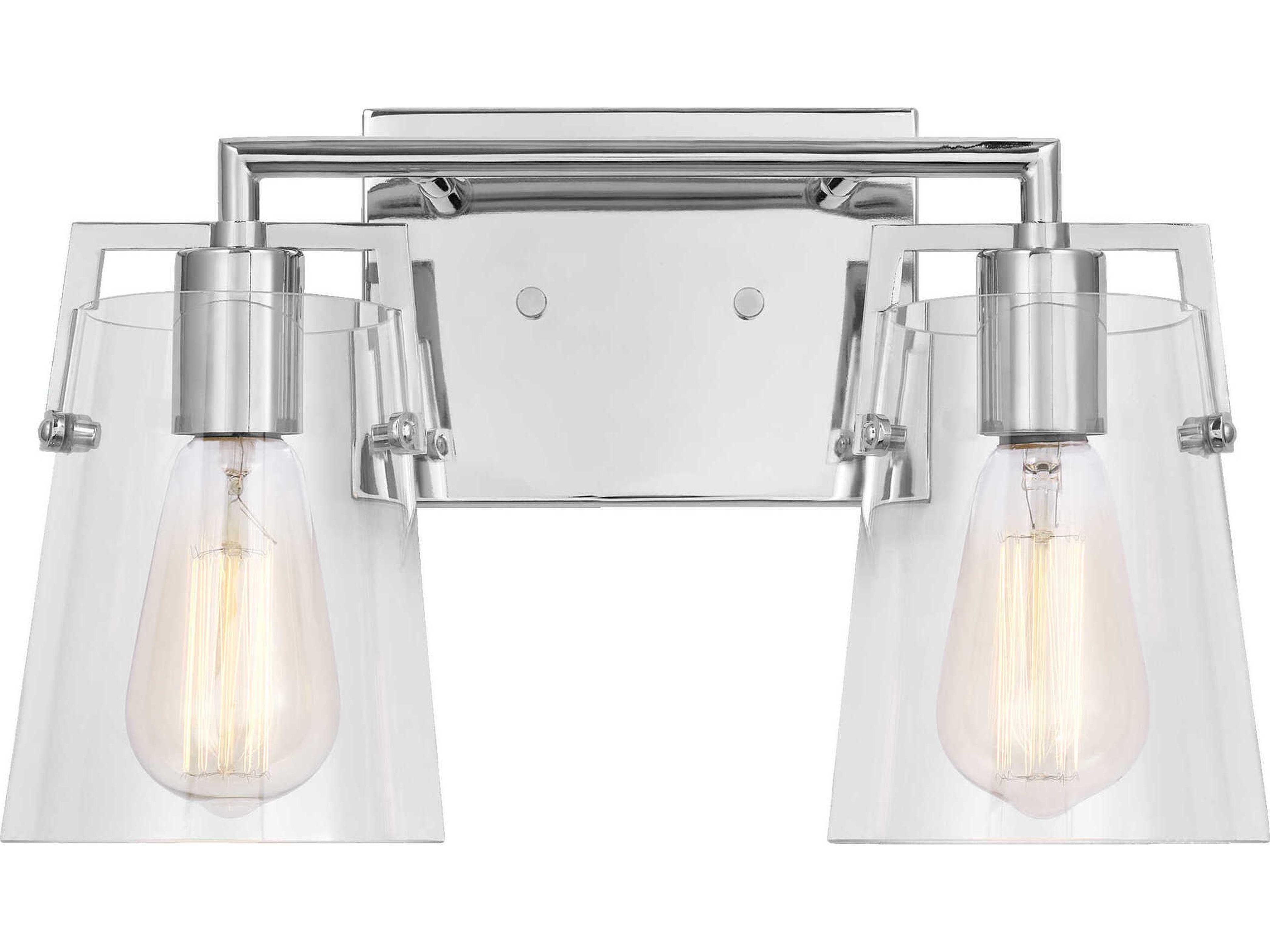 Crofton 2-Light Bathroom Vanity Light Chrome Finish