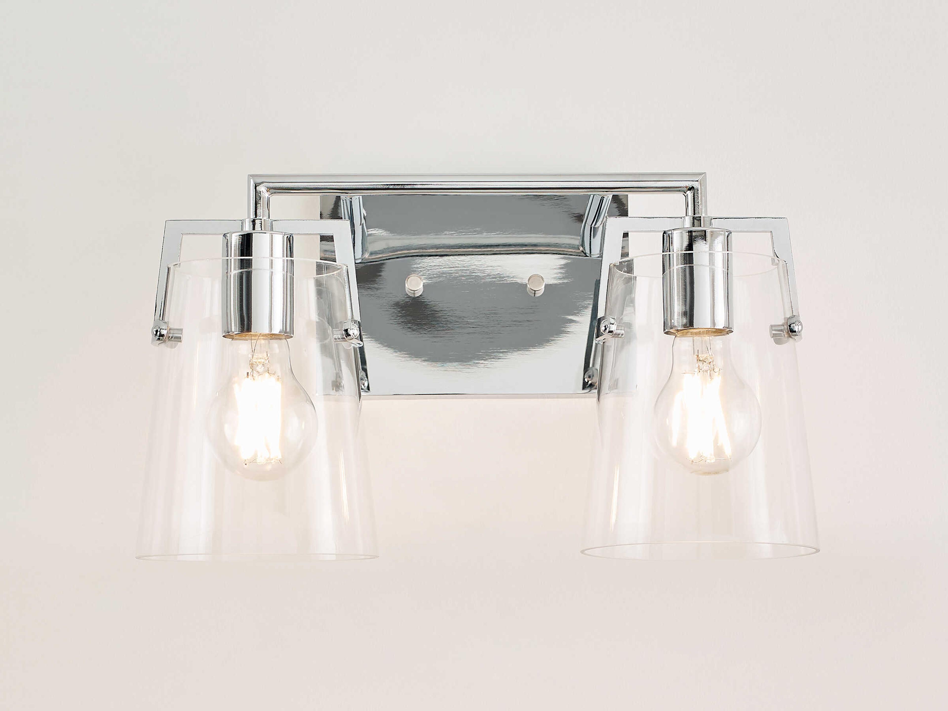 Visual Comfort Studio Crofton 2-Light Chrome Vanity Light