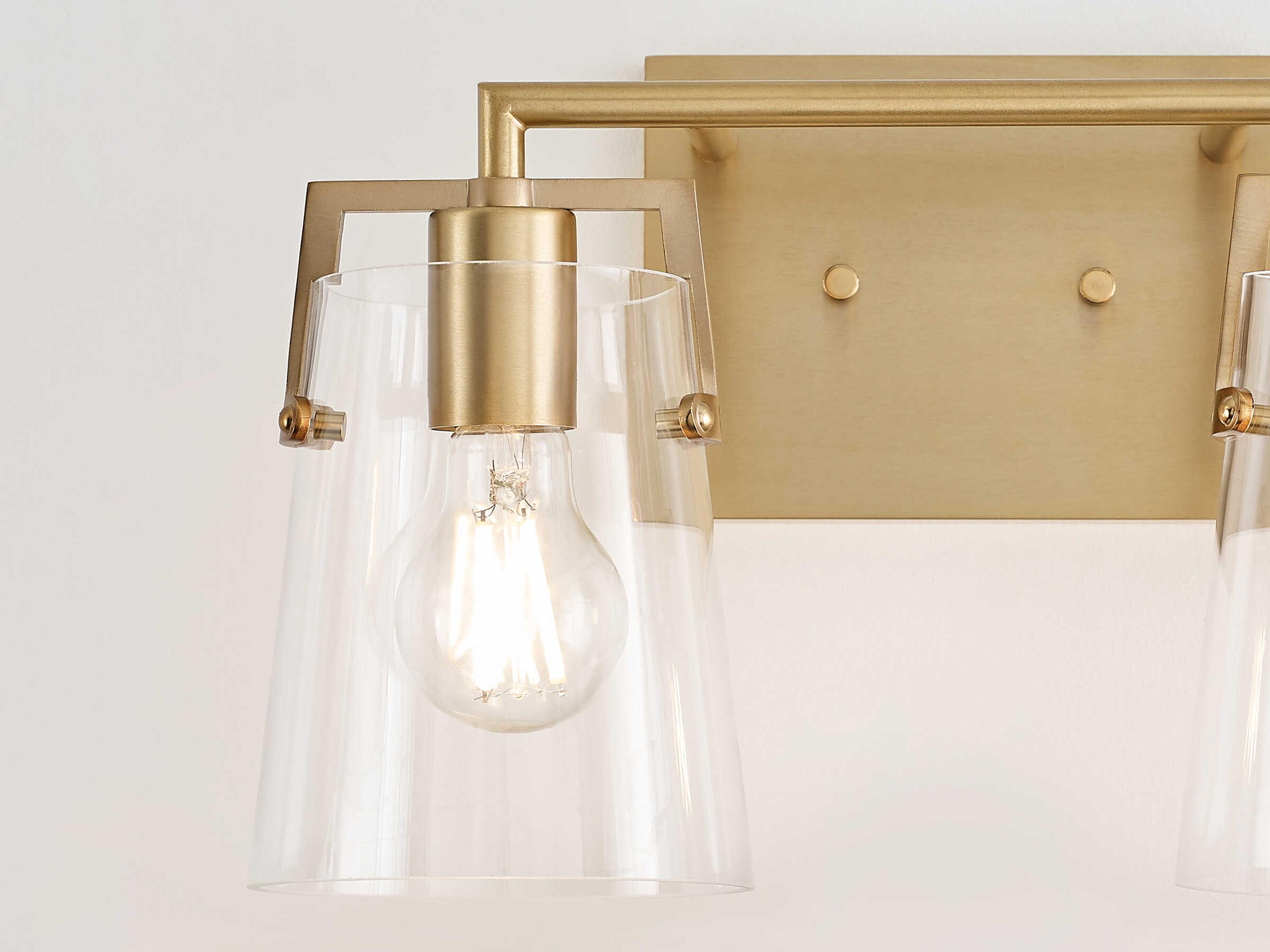 Visual Comfort Studio Crofton 2-Light Satin Brass Vanity Light