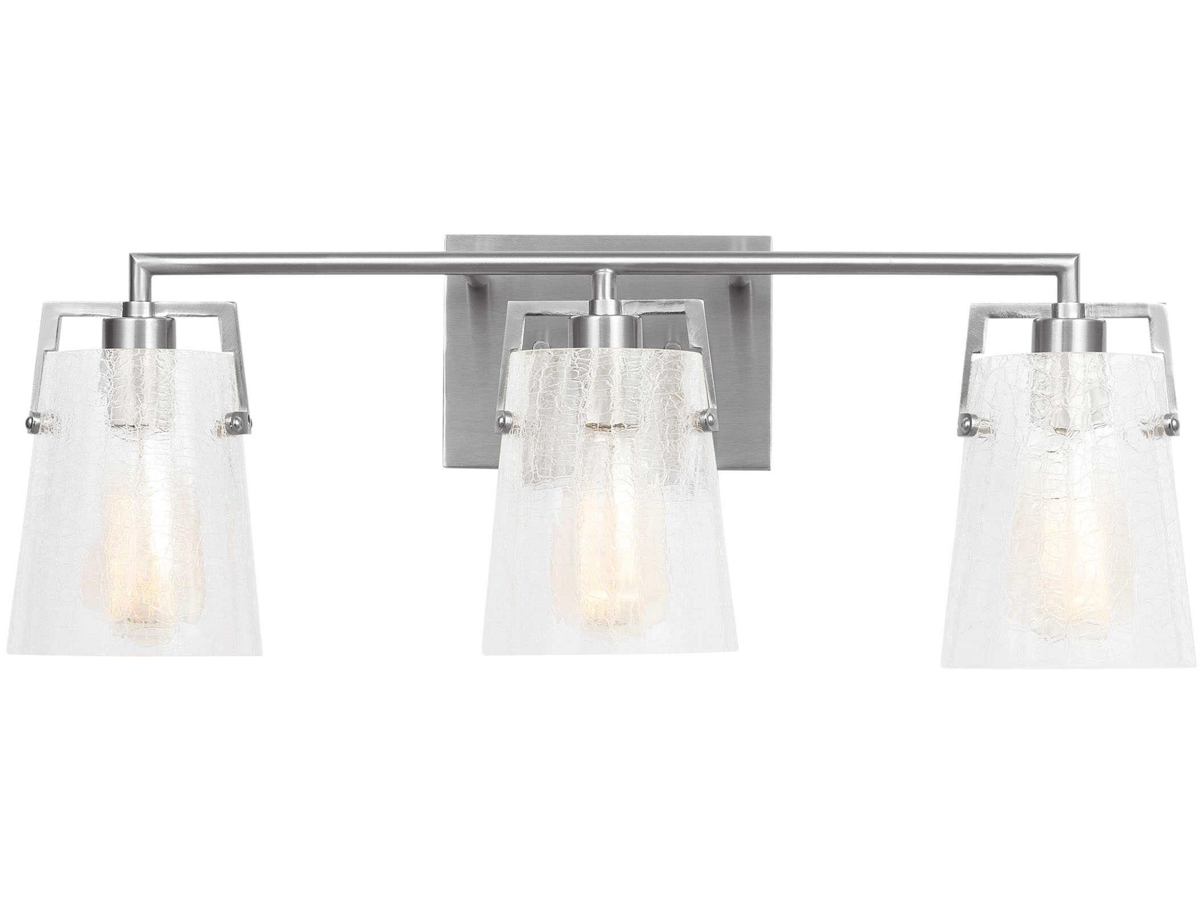 Visual Comfort Studio Crofton 3-Light Brushed Nickel Vanity Light