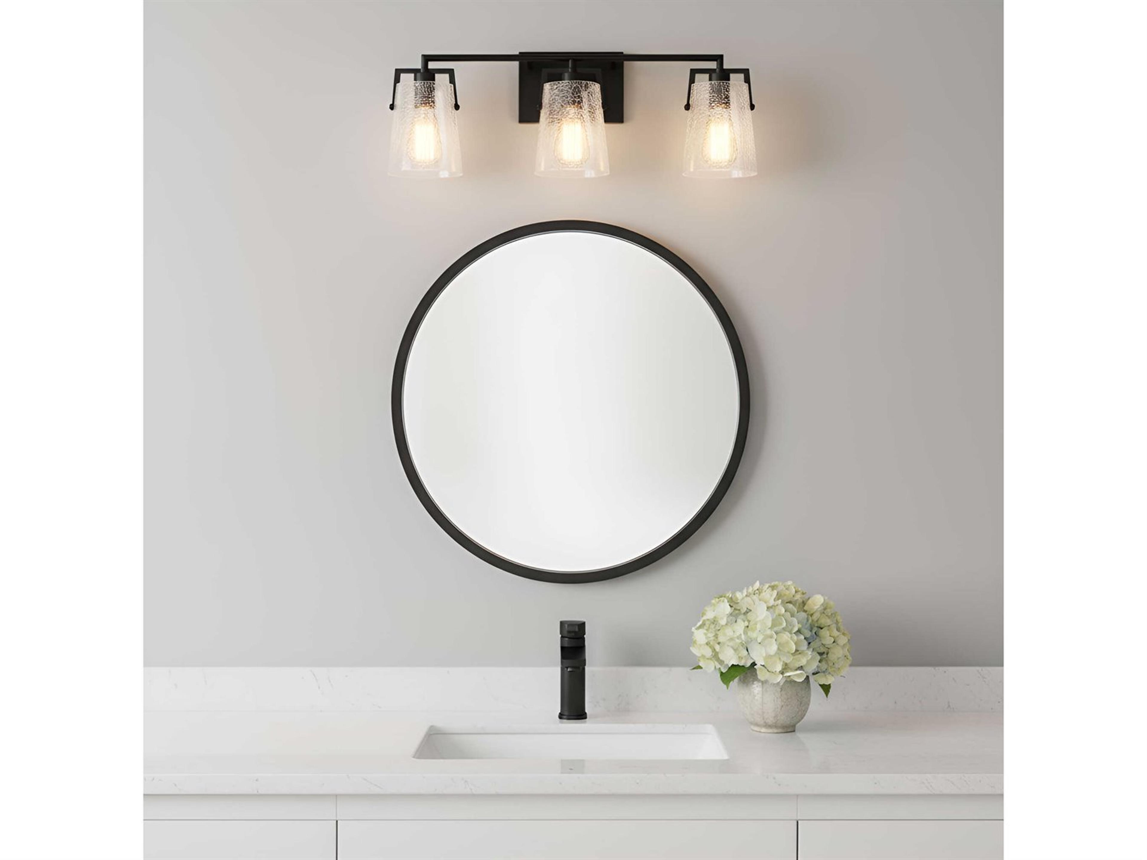 Visual Comfort Studio Crofton 3-Light Midnight Black Vanity Light