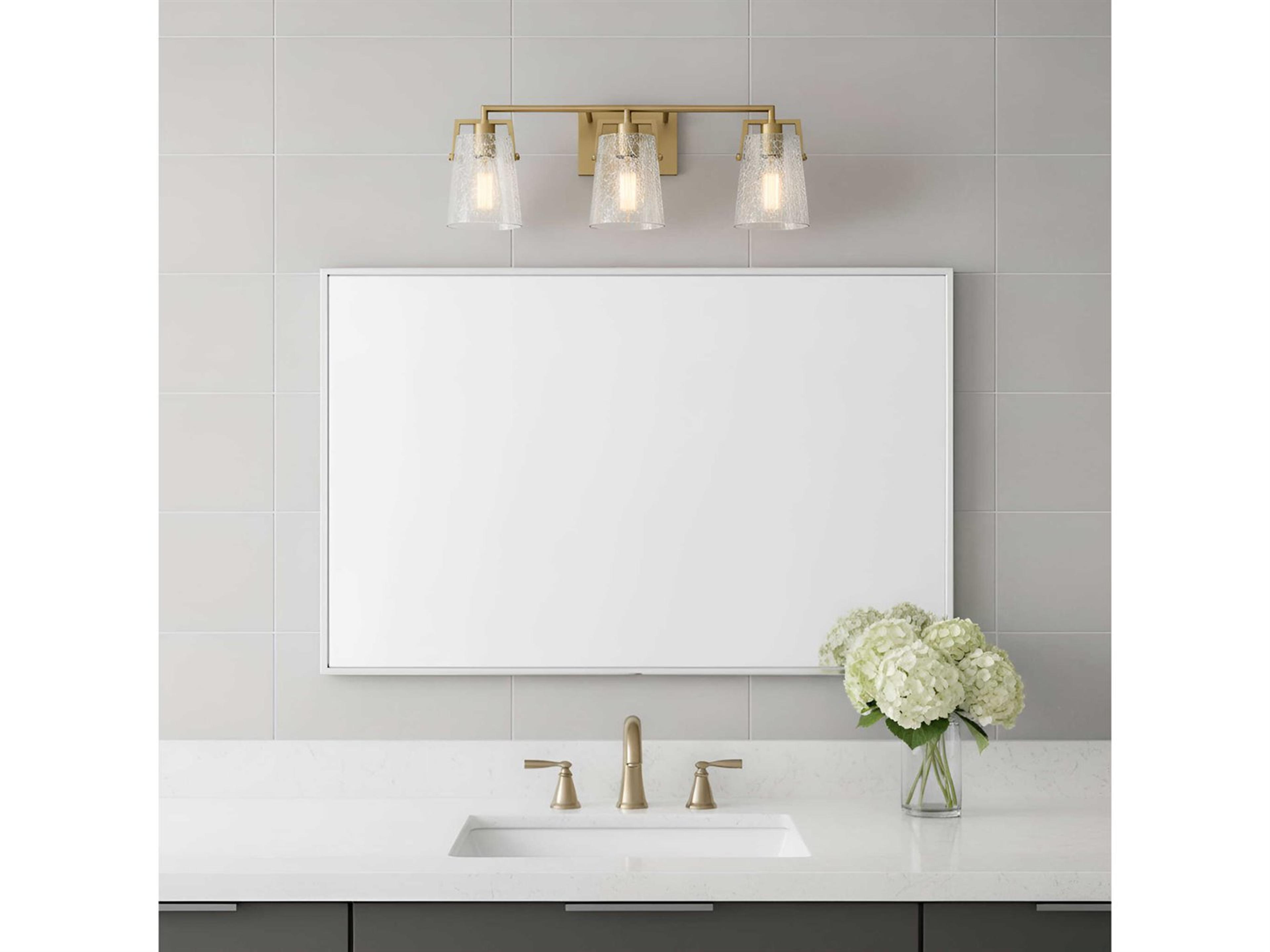Visual Comfort Studio Crofton 3-Light Satin Brass Vanity Light