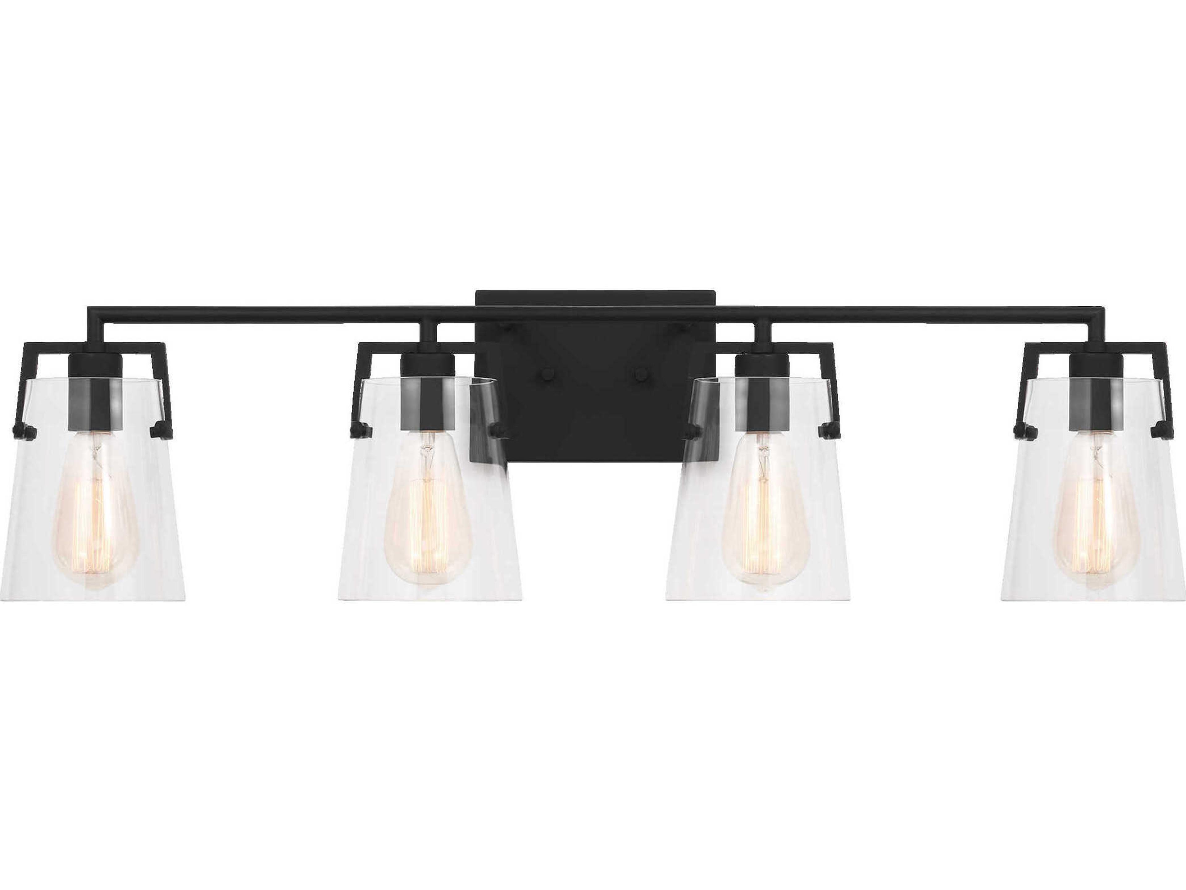 Crofton 4 Light Vanity Light Midnight Black