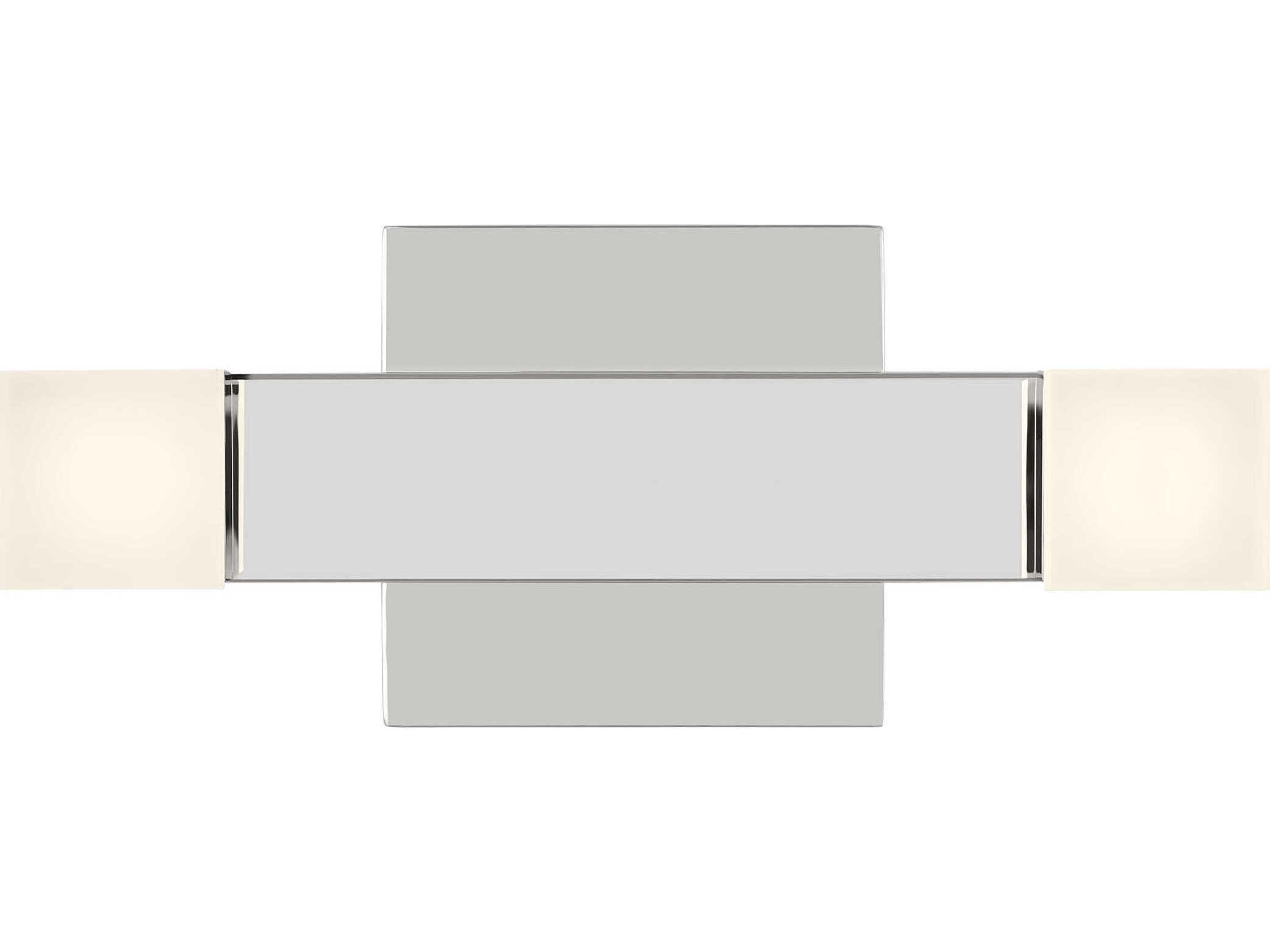 Visual Comfort Studio Brander 2-Light Chrome Vanity Light