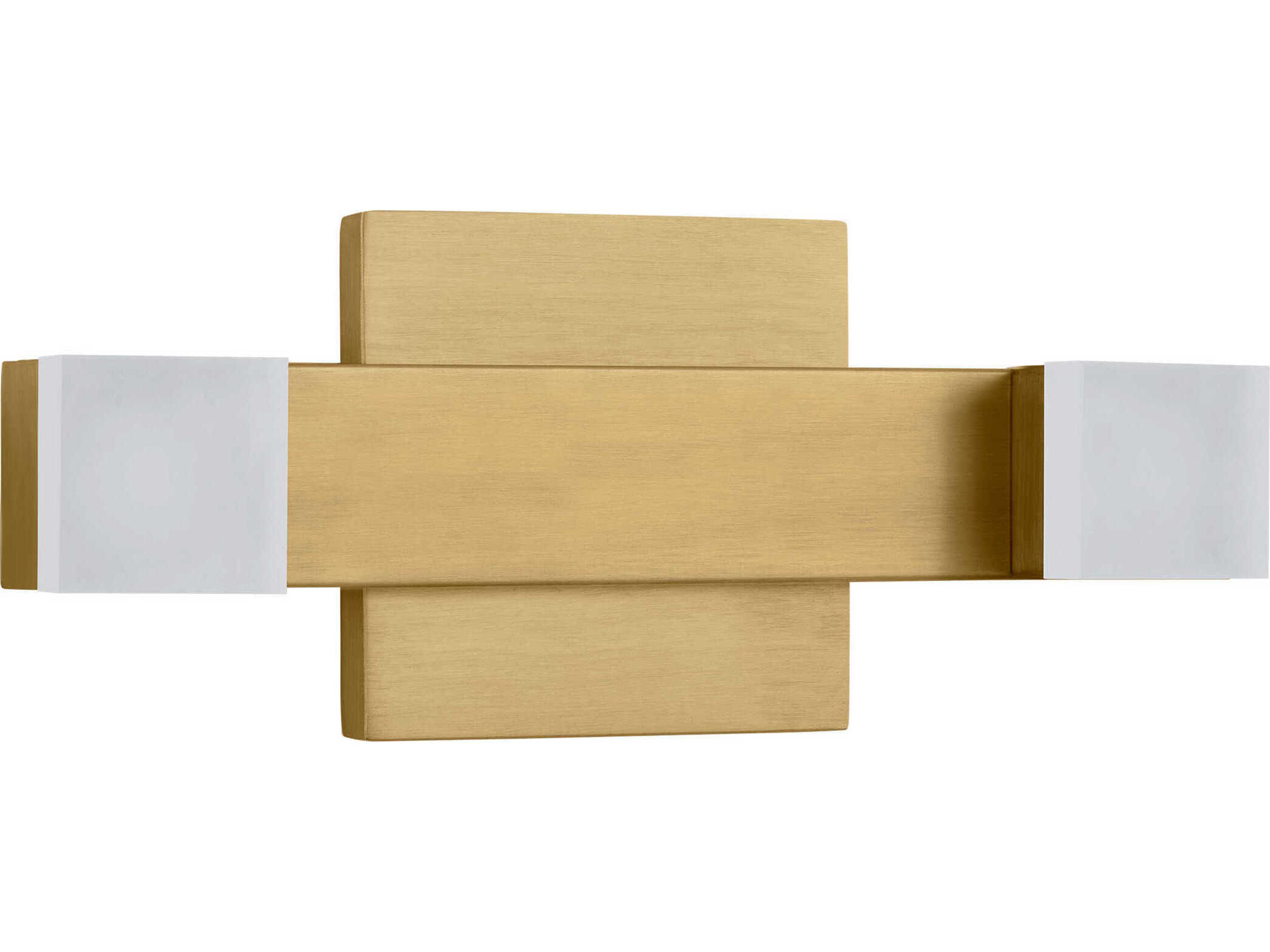 Visual Comfort Studio Brander 2-Light Satin Brass Vanity Light