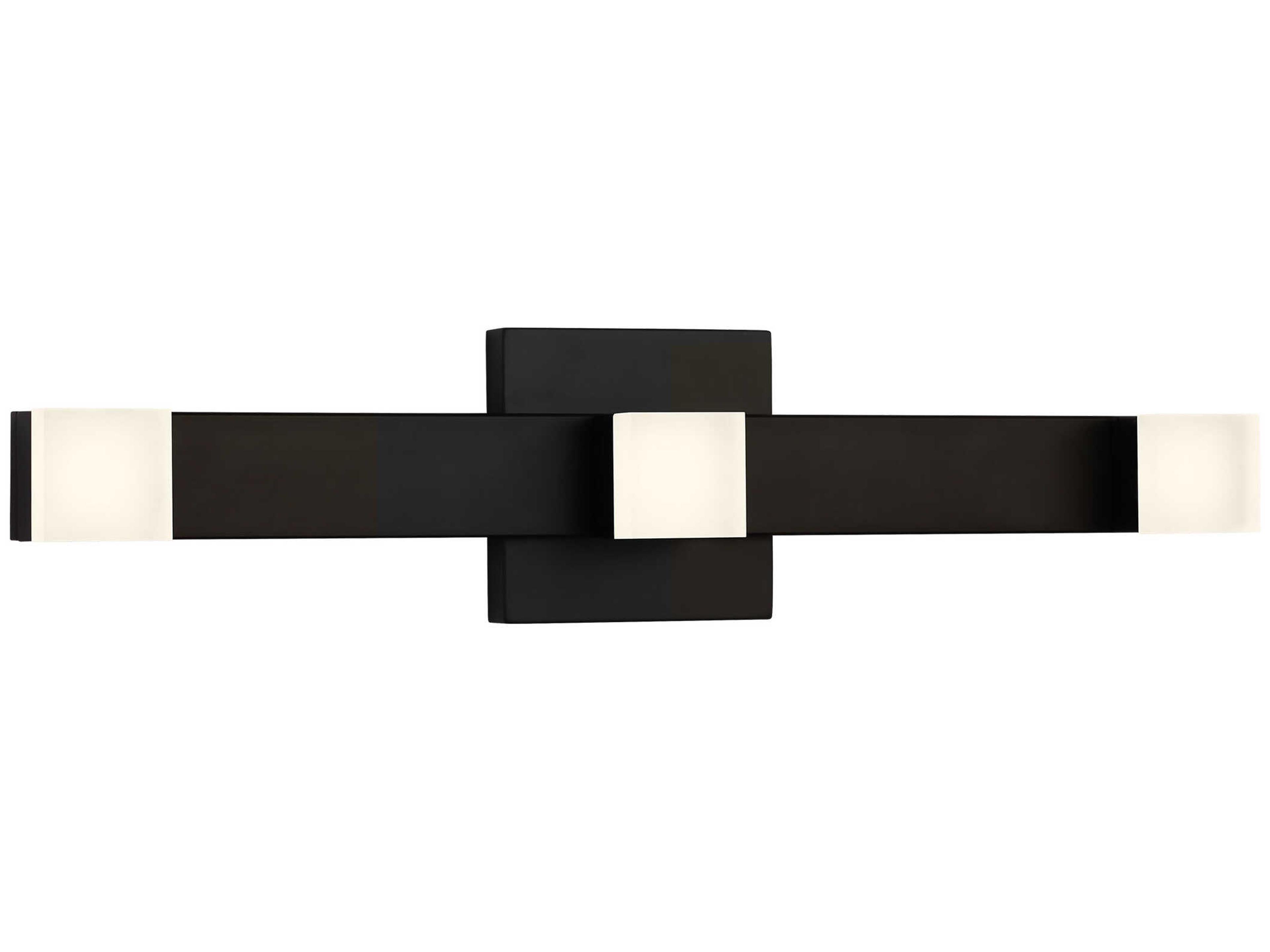 Brander 3-Light Midnight Black Vanity Light