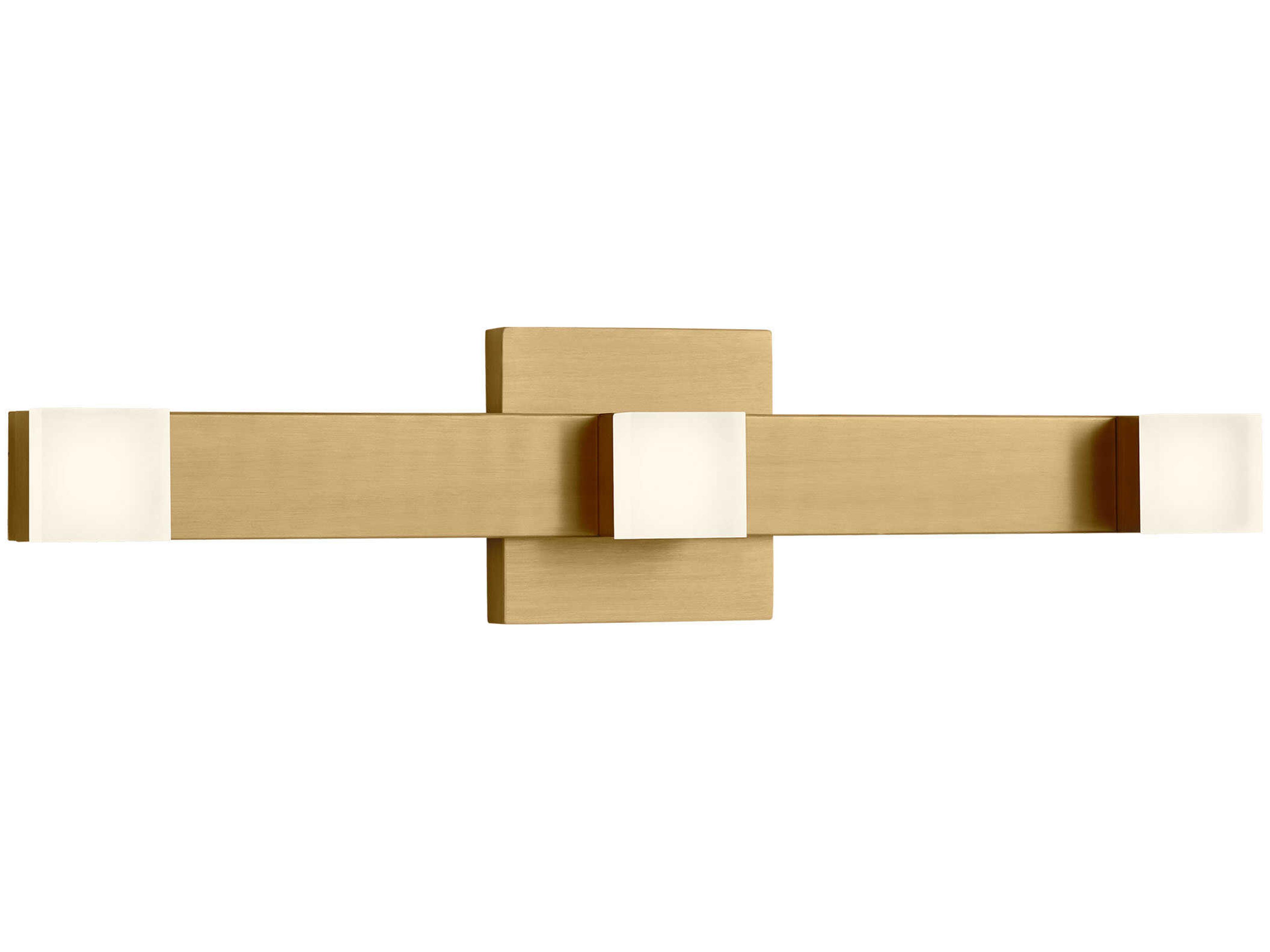 Brander 3-Light LED Bath Vanity Light Satin Brass