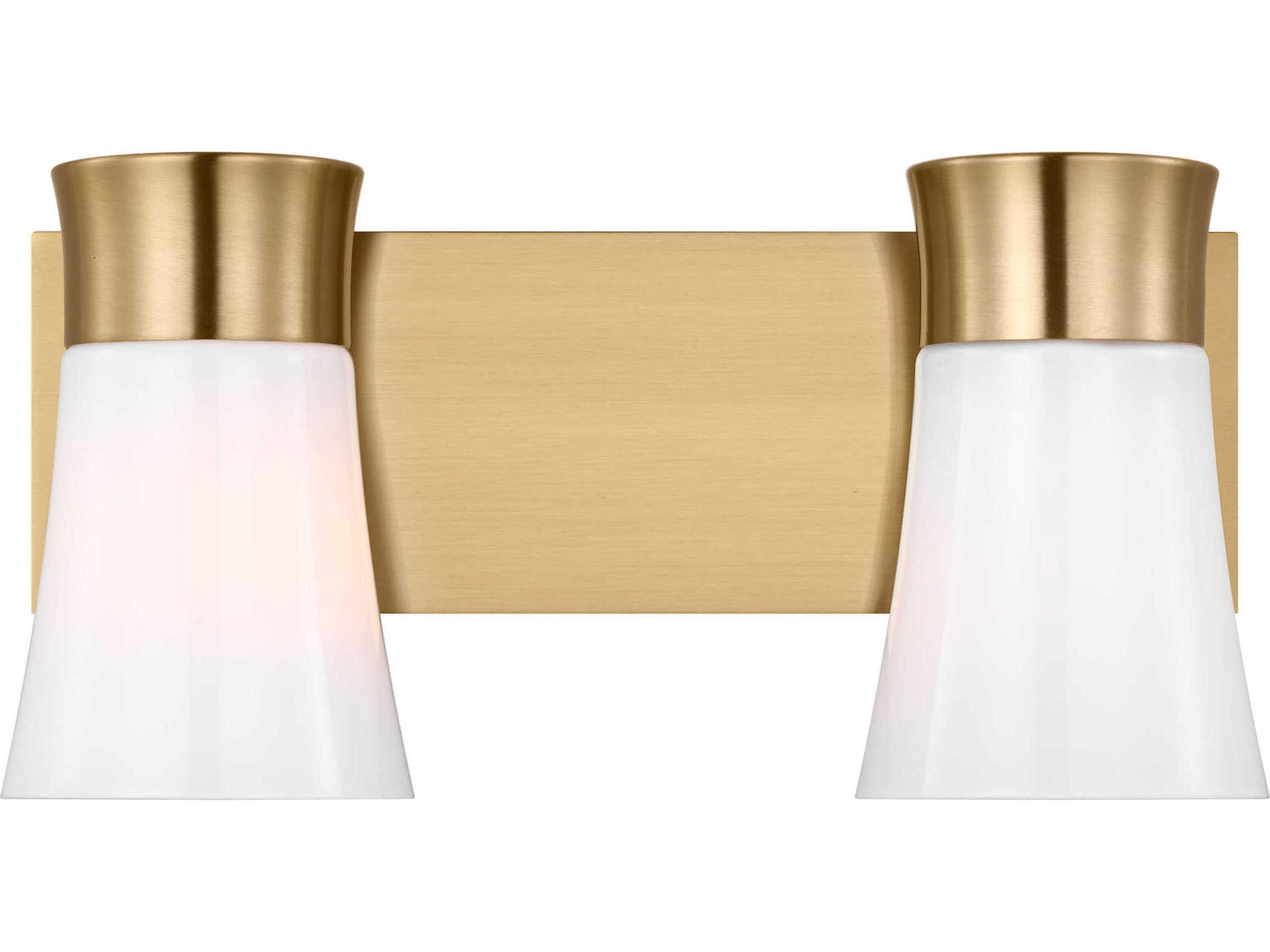 Visual Comfort Studio Roy 2-Light Satin Brass Vanity Light
