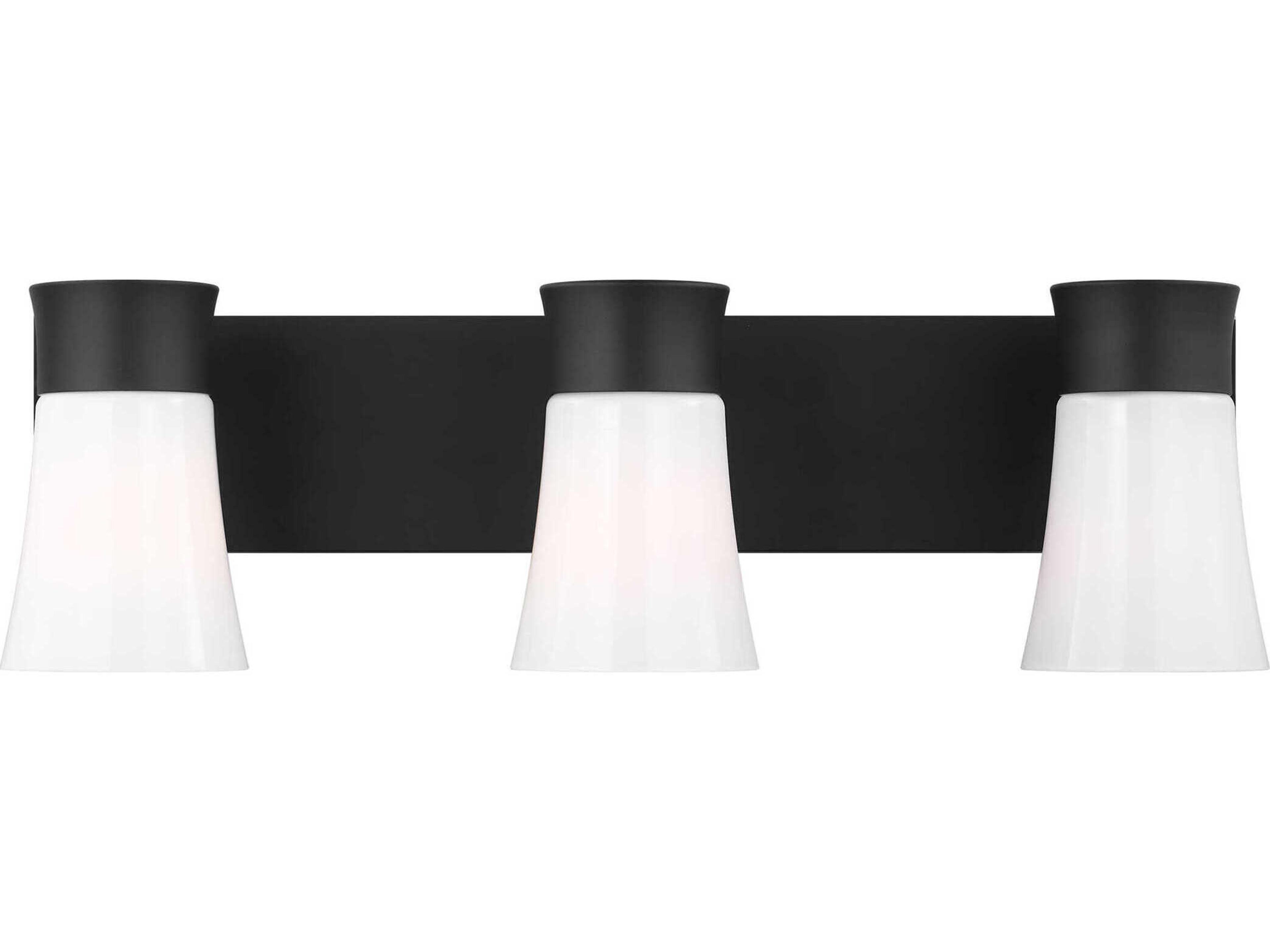 Visual Comfort Studio Roy 3-Light Midnight Black Vanity Light