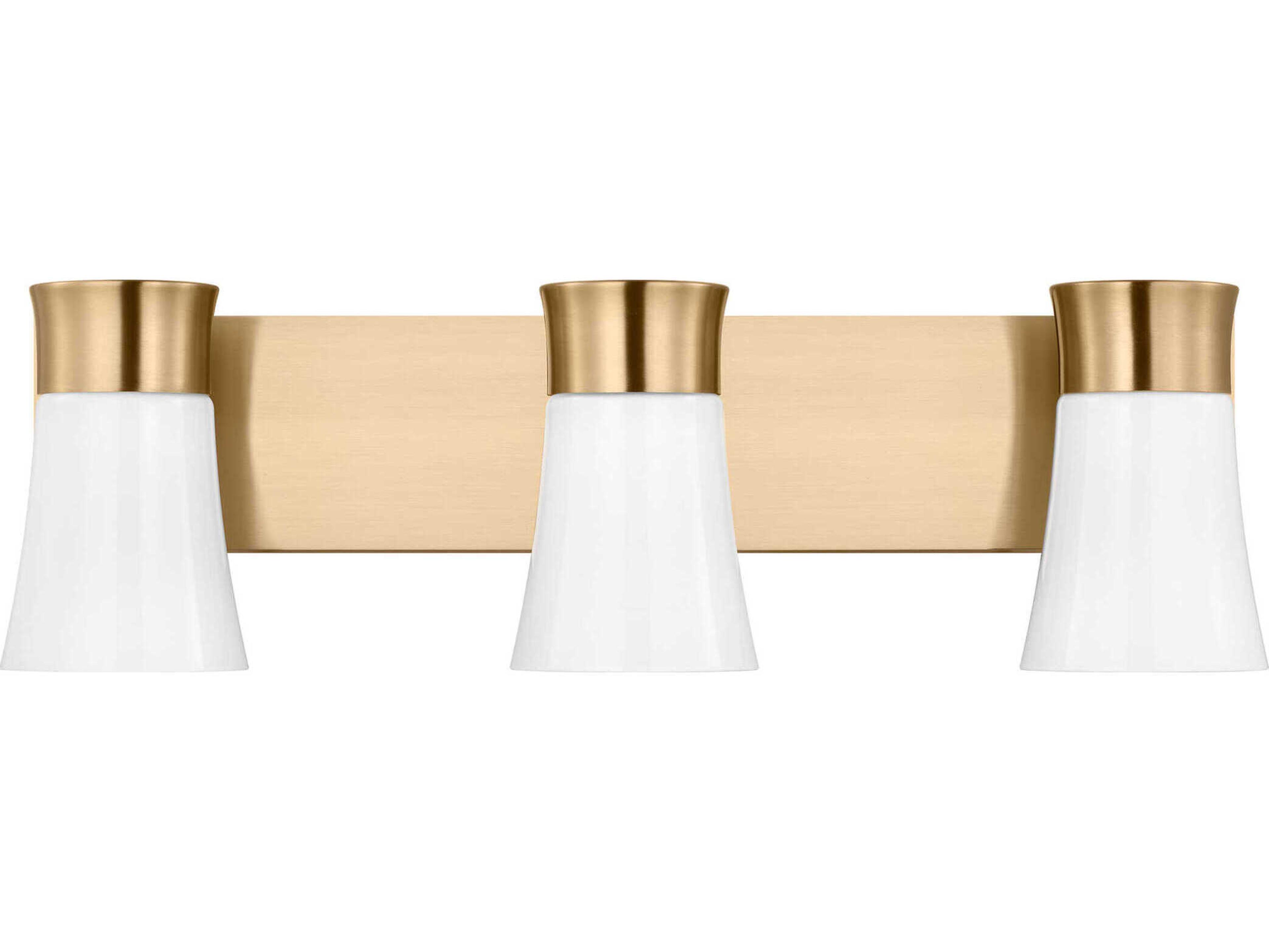 Visual Comfort Studio Roy 3-Light Satin Brass Vanity Light