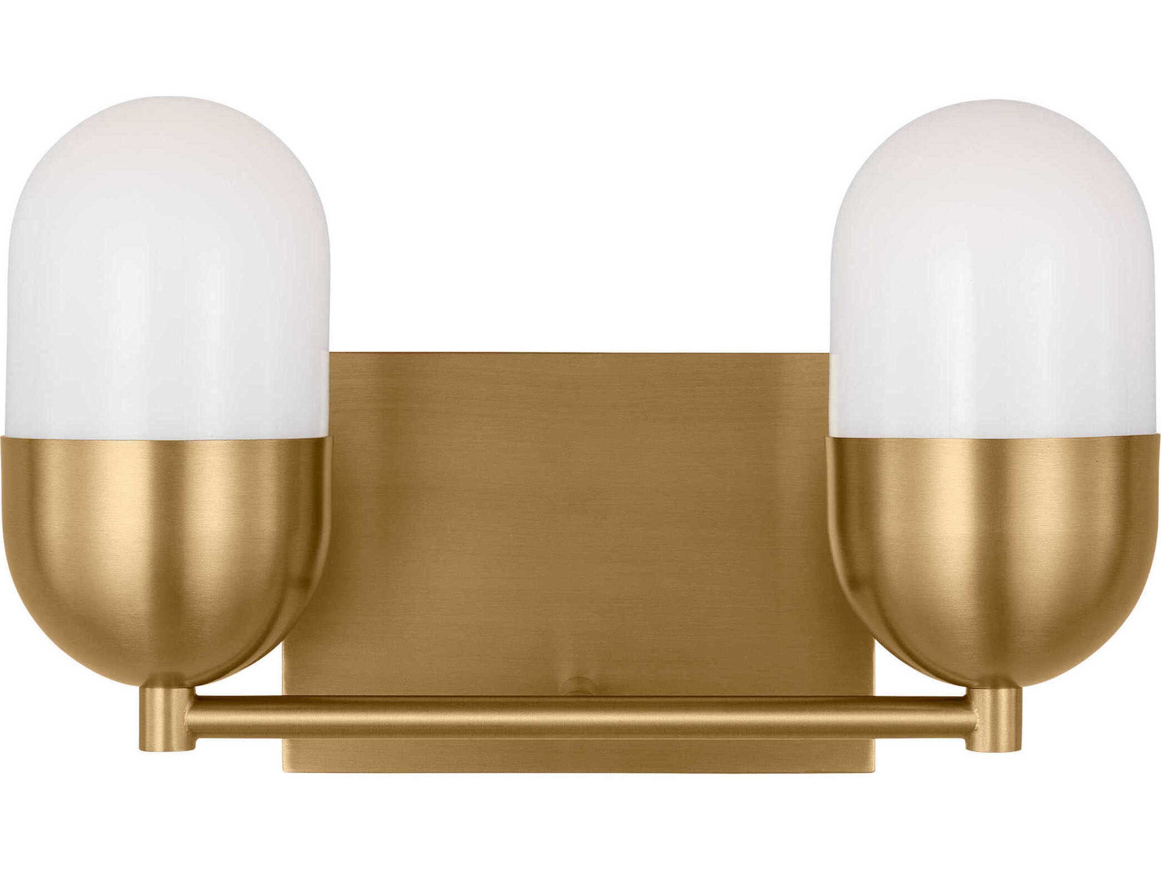 Visual Comfort Studio Foster 2-Light Satin Brass Vanity Light